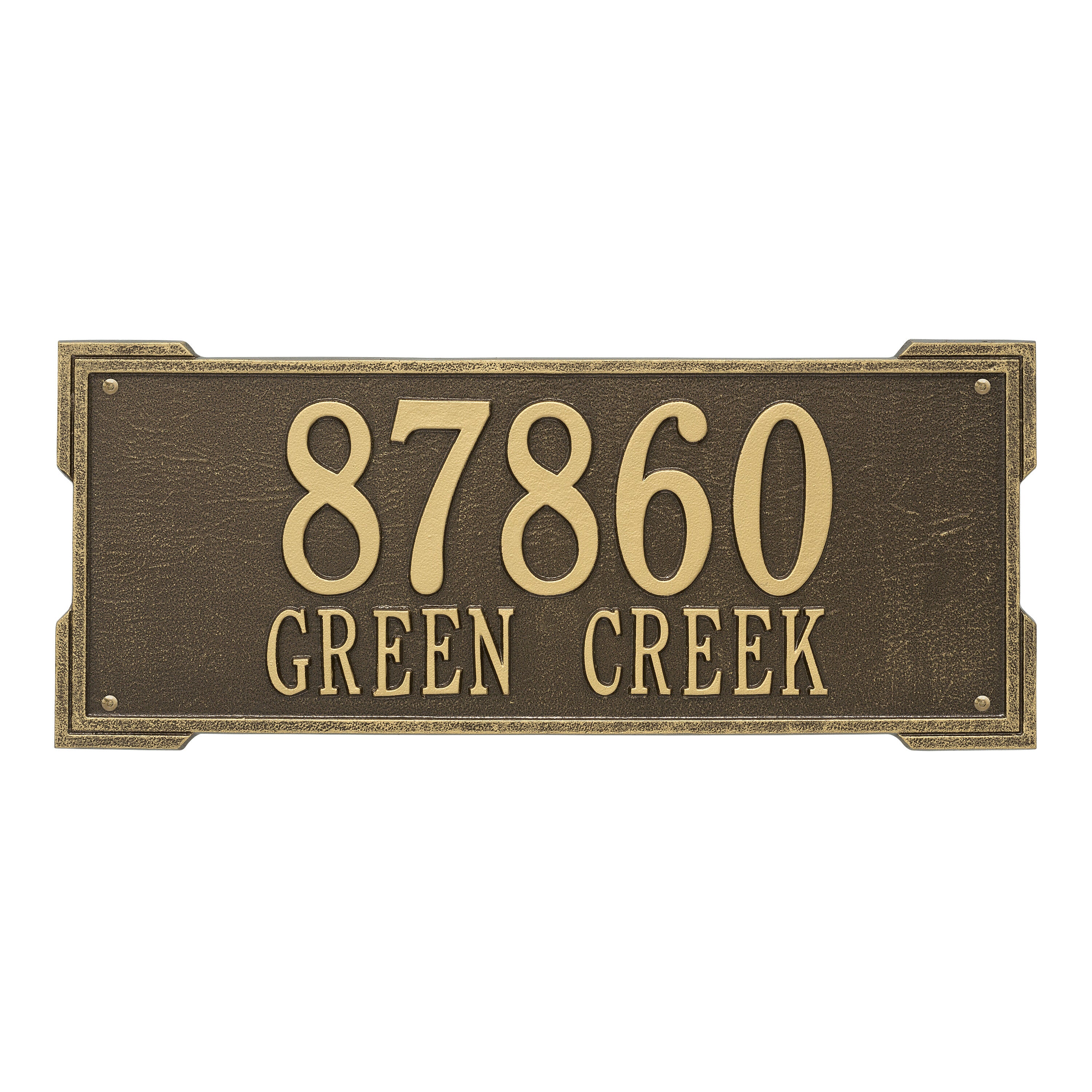 Roanoke Estate Wall Address Plaque