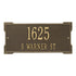 Roanoke Standard Wall Address Plaque