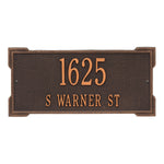 Roanoke Standard Wall Address Plaque
