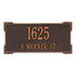 Roanoke Standard Wall Address Plaque