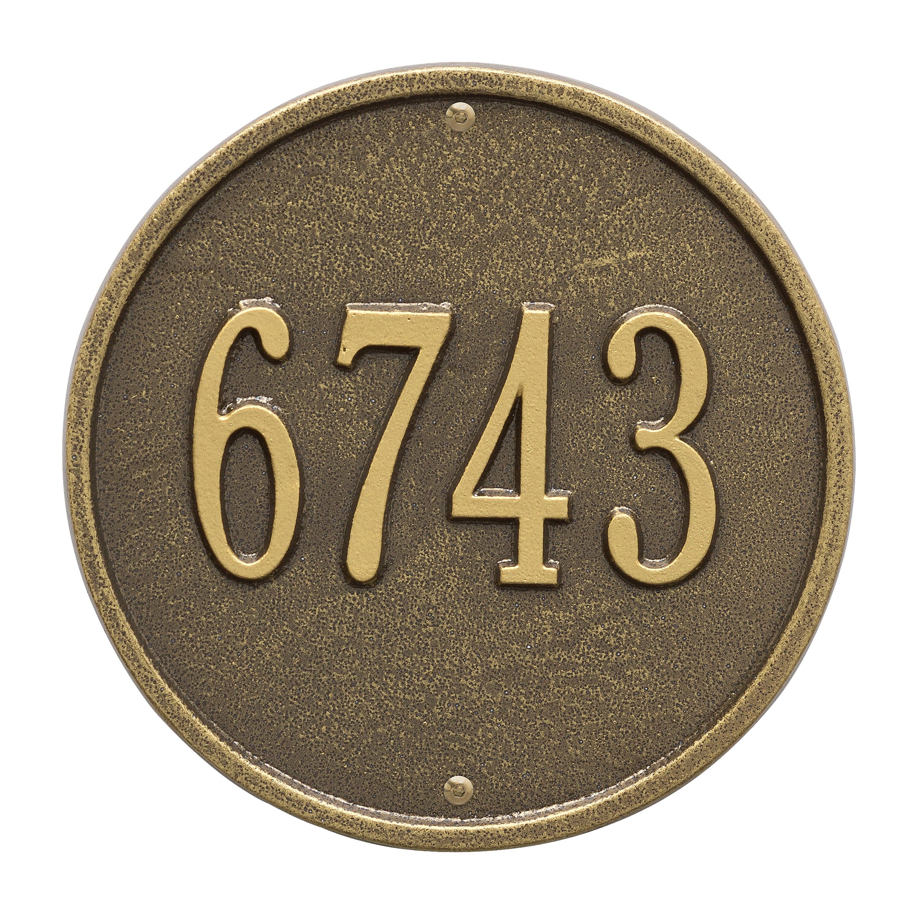 9" Diameter Round Wall Address Plaque