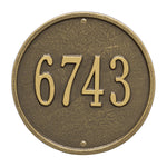 9" Diameter Round Wall Address Plaque