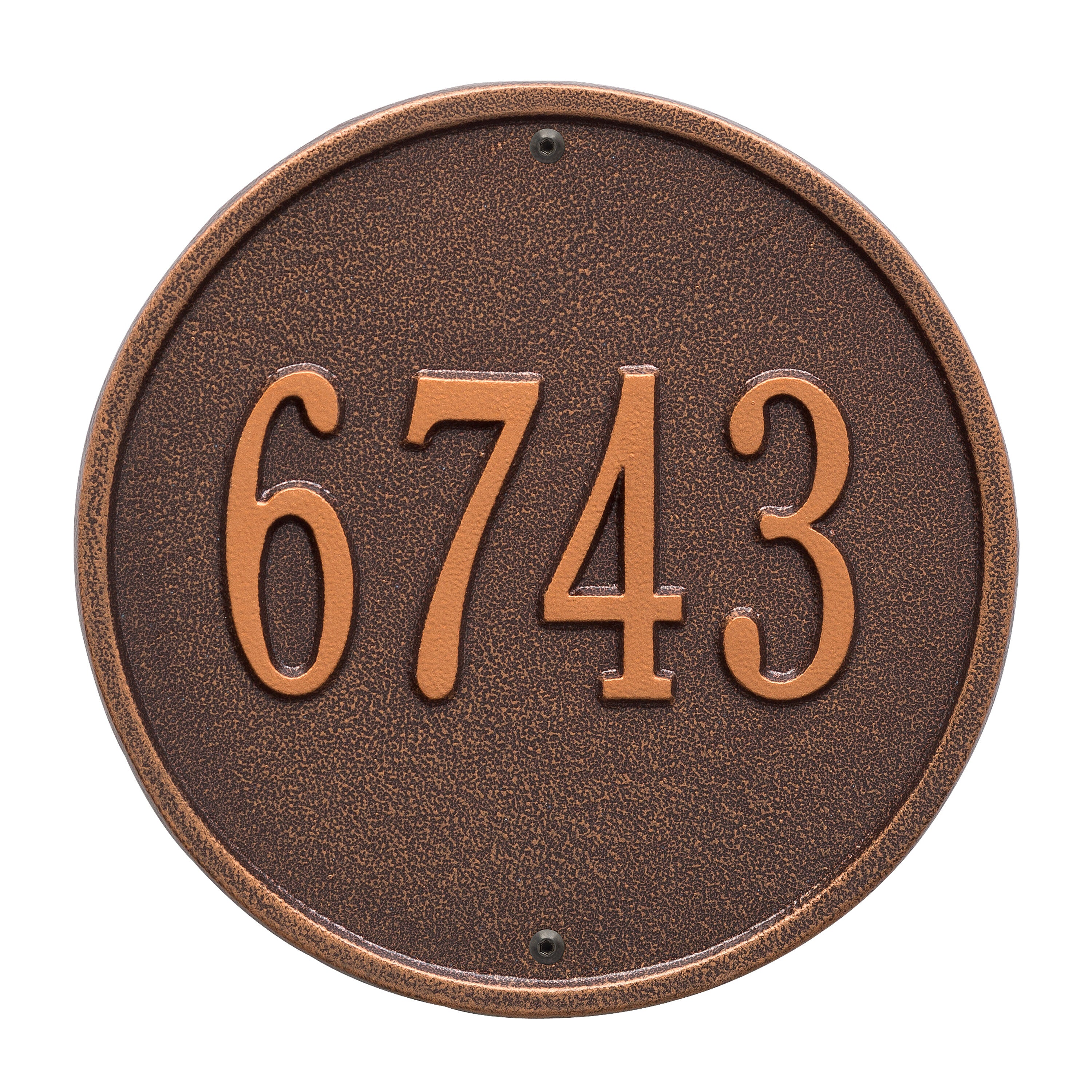 9" Diameter Round Wall Address Plaque