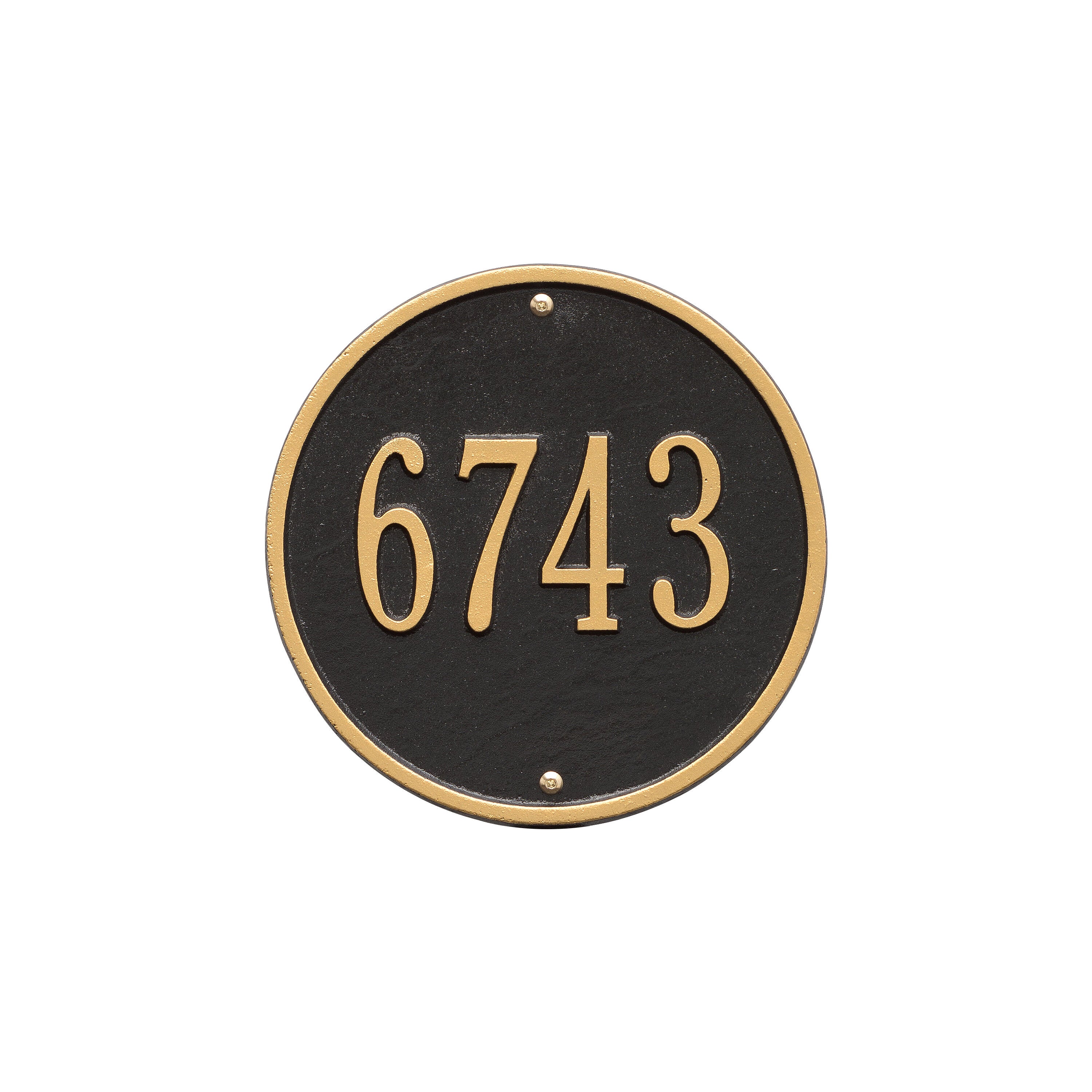 9" Diameter Round Wall Address Plaque