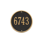 9" Diameter Round Wall Address Plaque