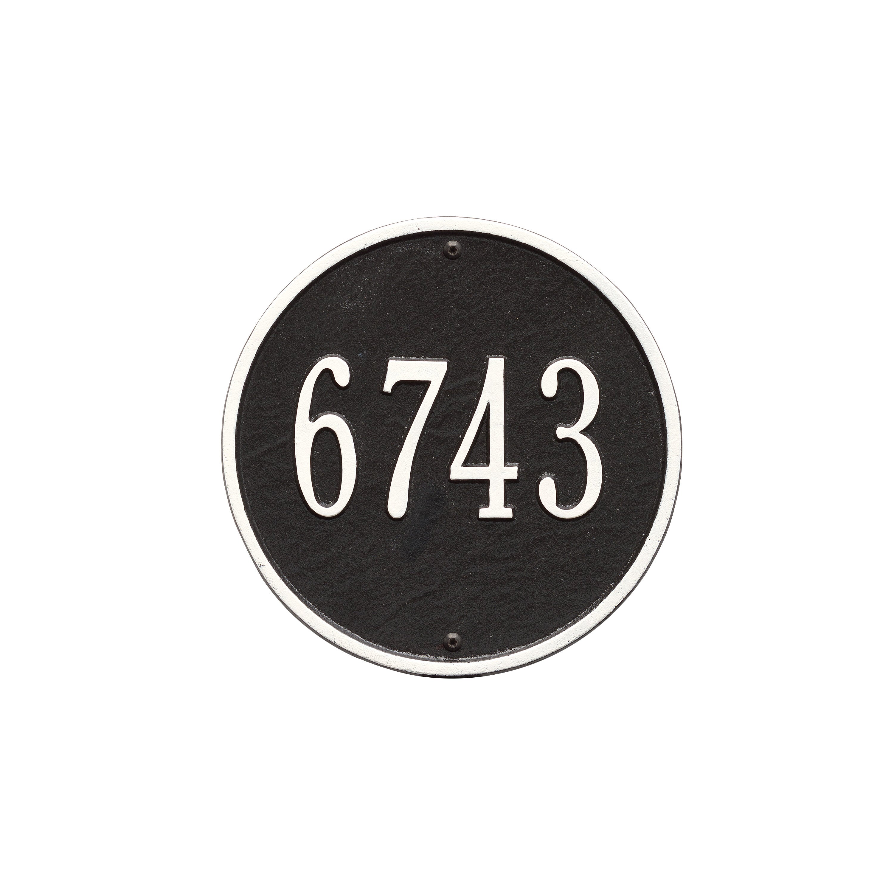 9" Diameter Round Wall Address Plaque
