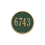 9" Diameter Round Wall Address Plaque