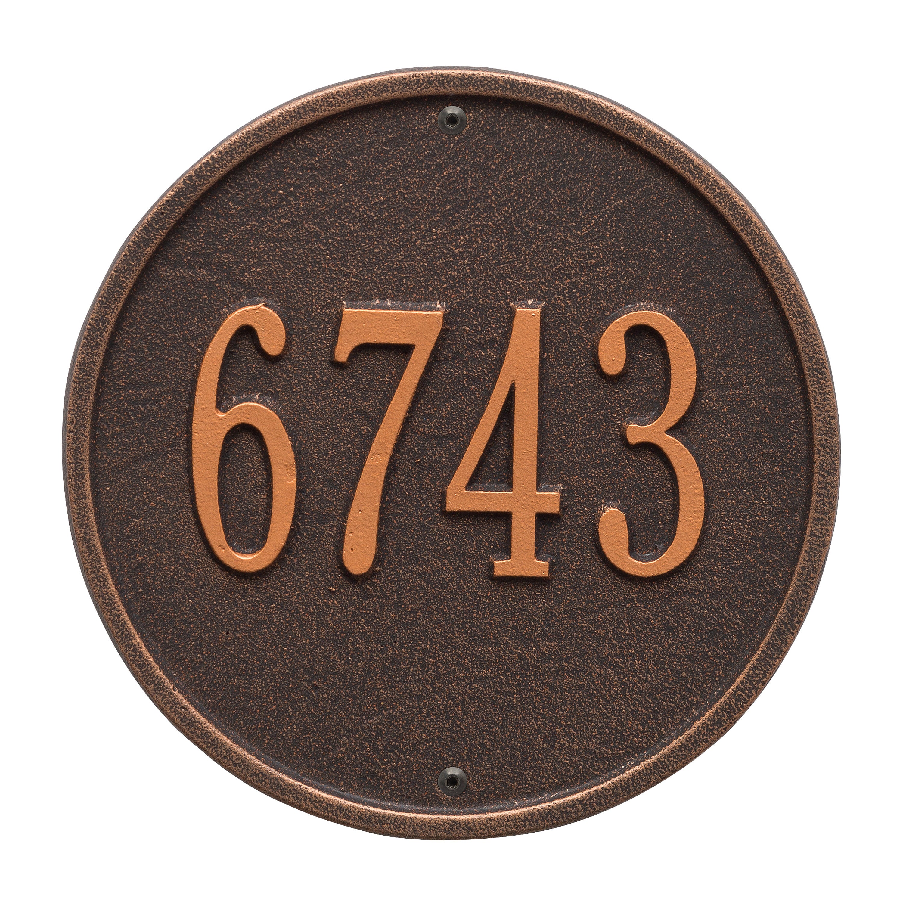 9" Diameter Round Wall Address Plaque