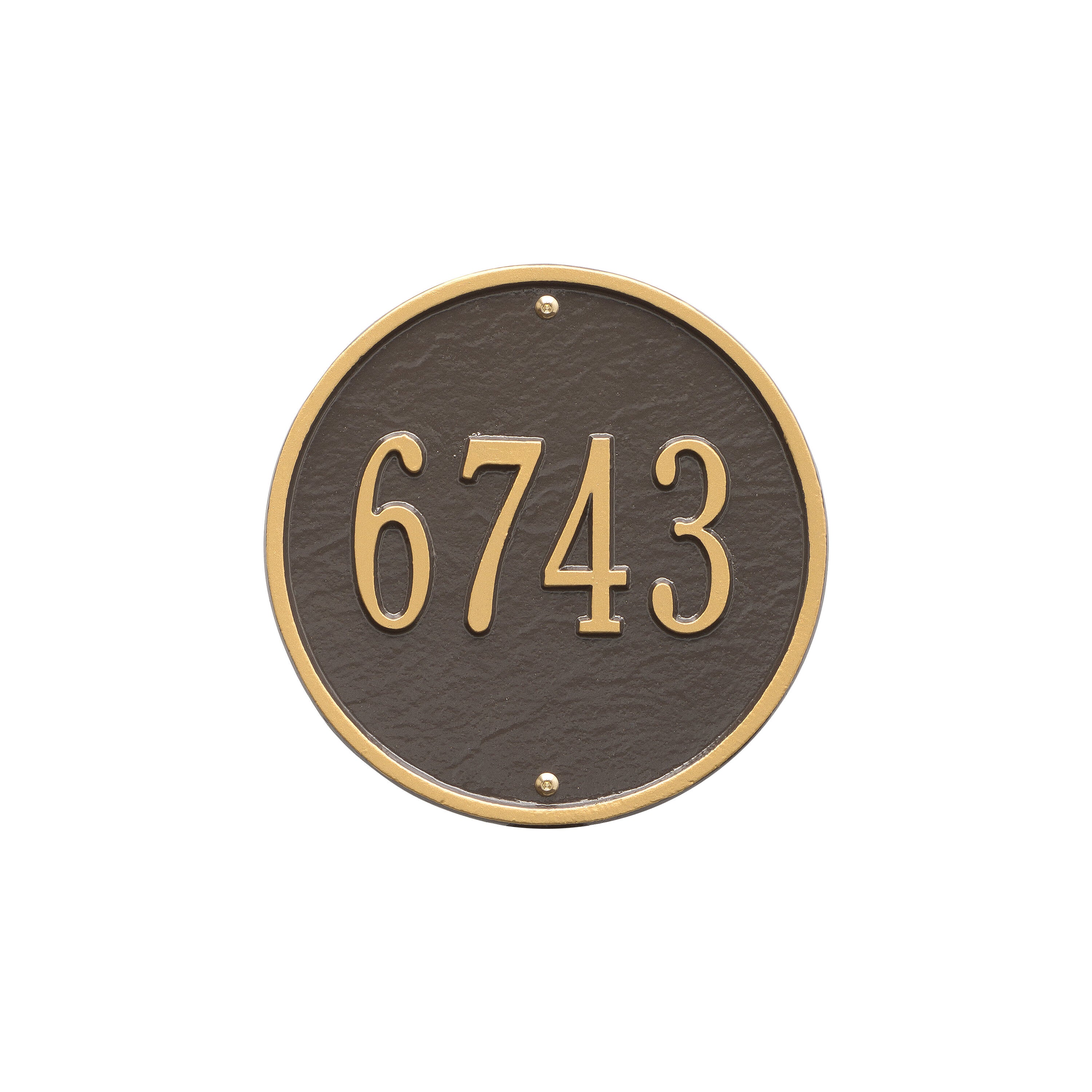 9" Diameter Round Wall Address Plaque