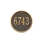 9" Round Wall Address Plaque