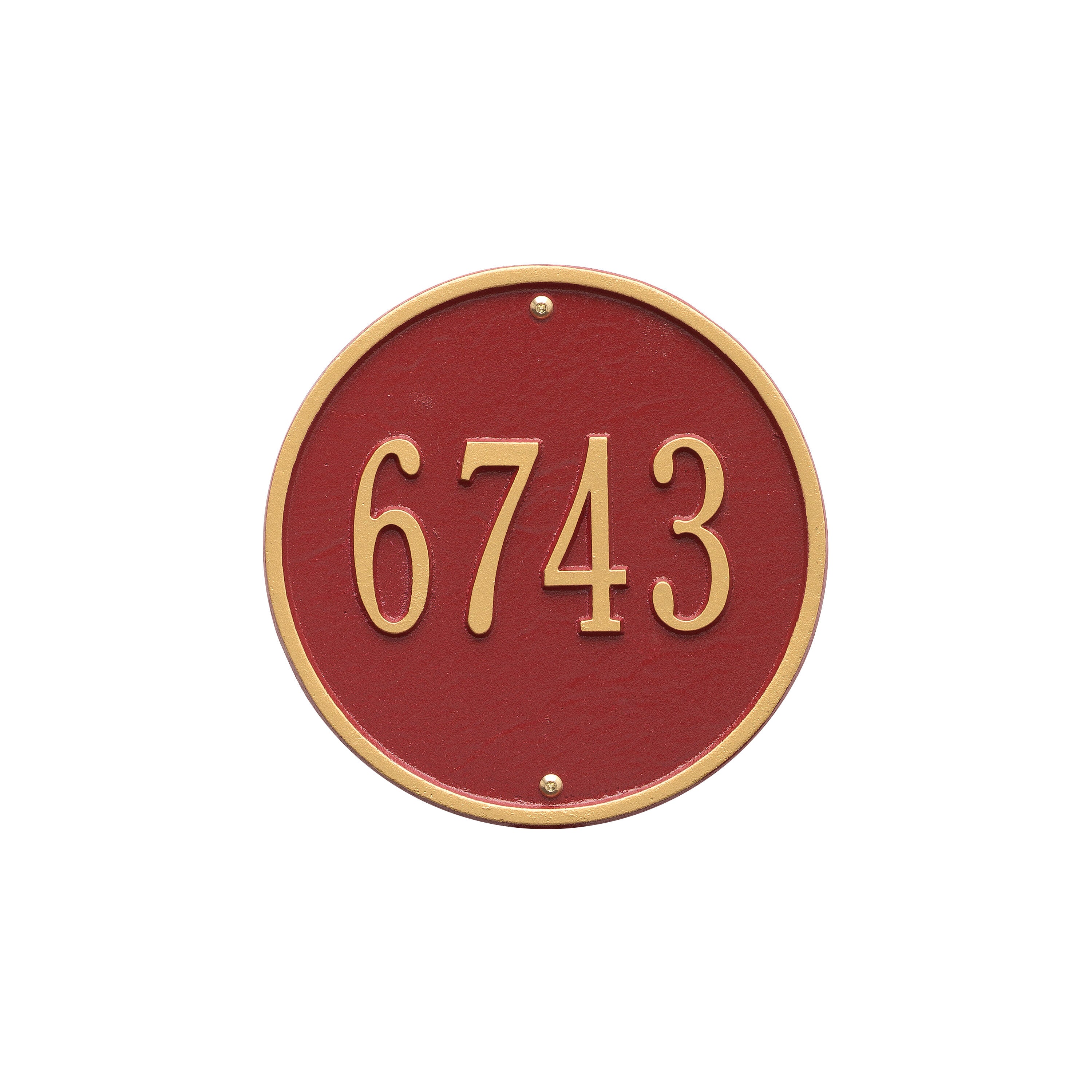 9" Diameter Round Wall Address Plaque