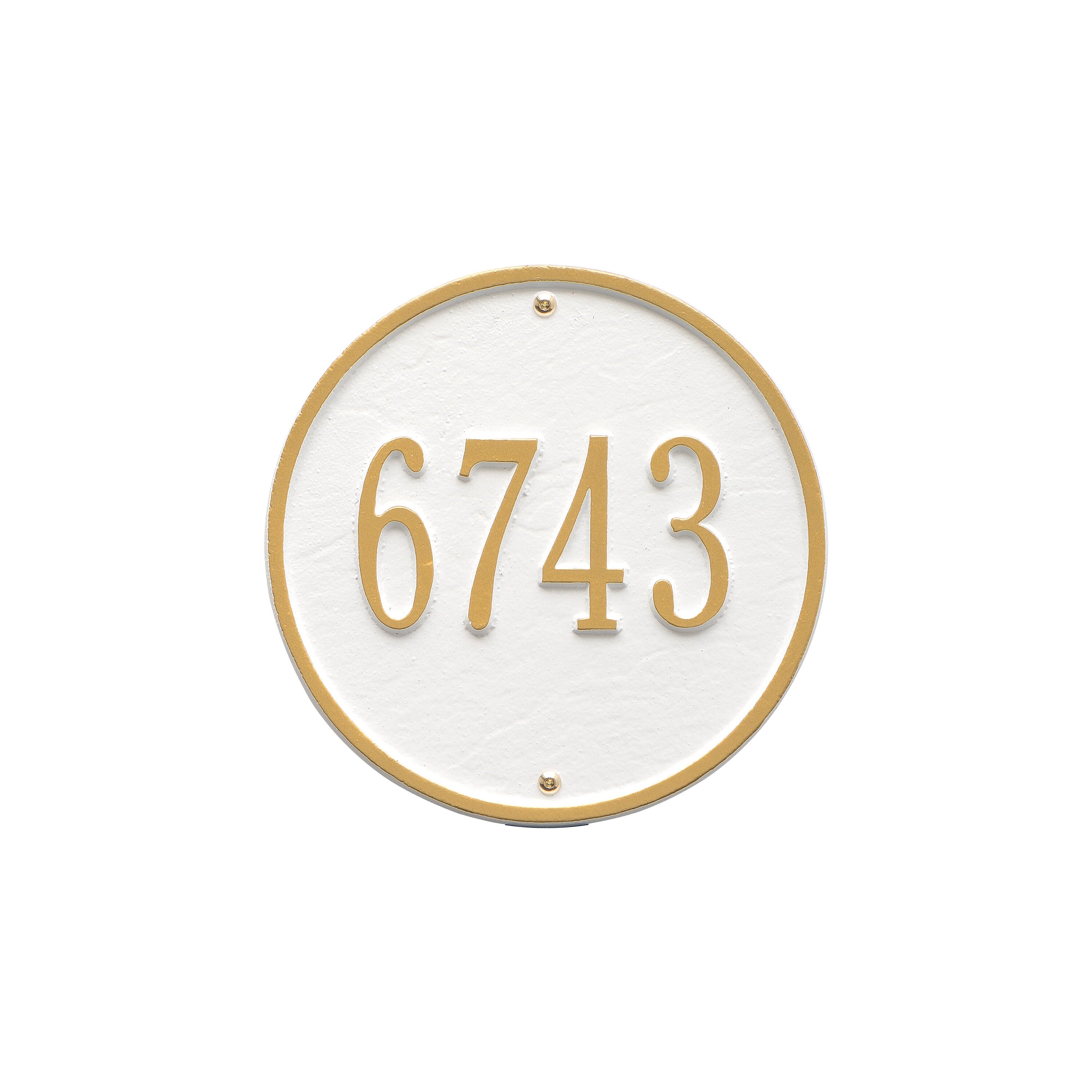 9" Diameter Round Wall Address Plaque