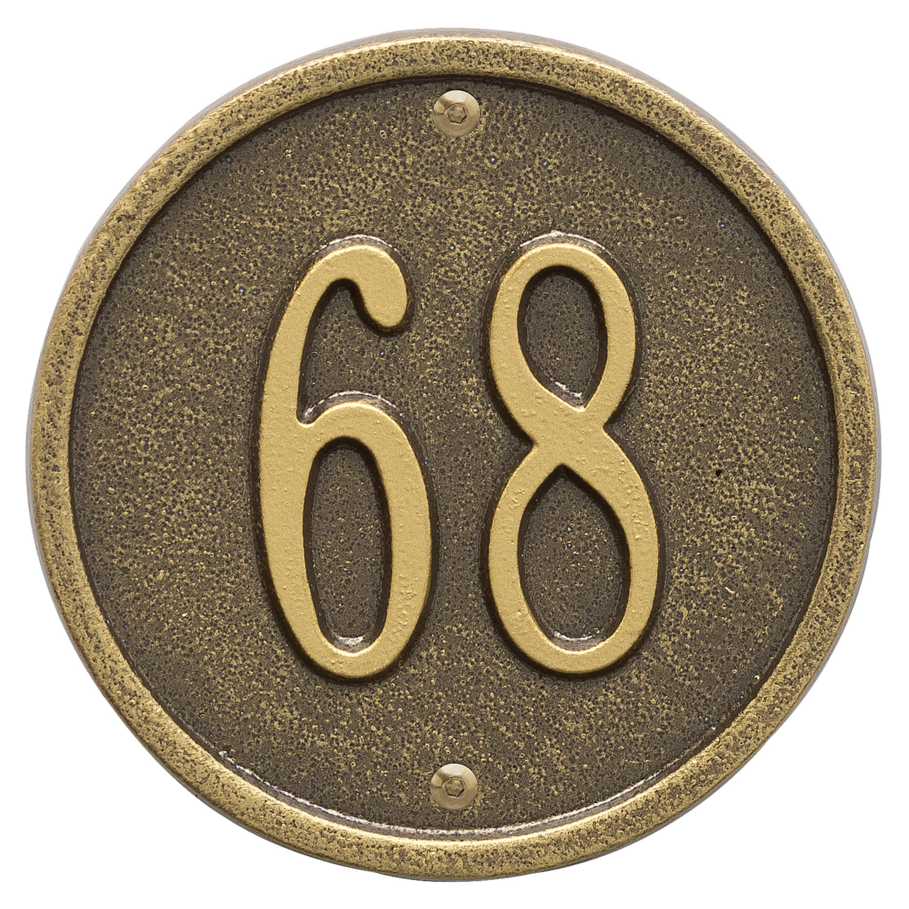 6" Diameter Round Wall Address Plaque