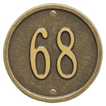 6" Diameter Round Wall Address Plaque