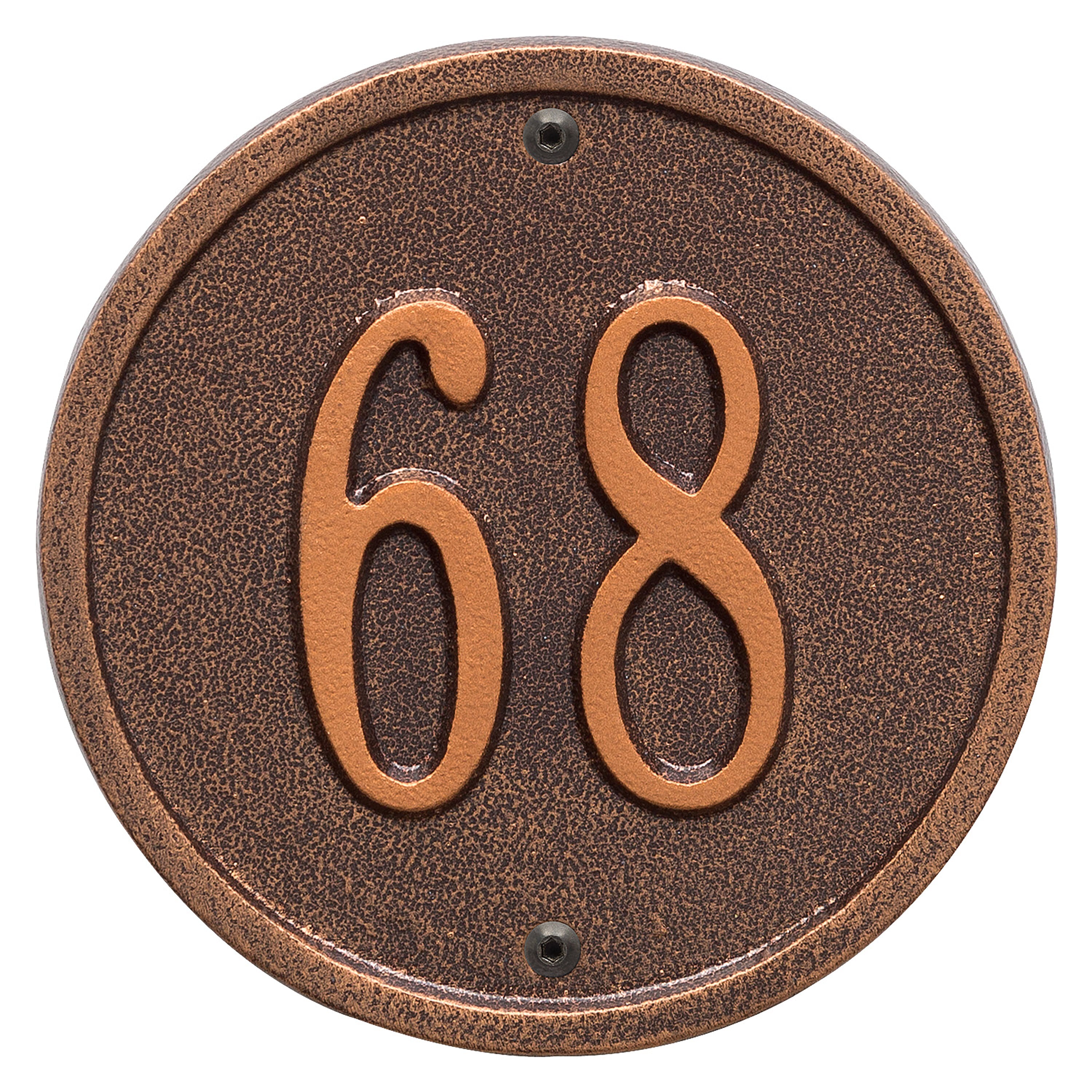 6" Diameter Round Wall Address Plaque