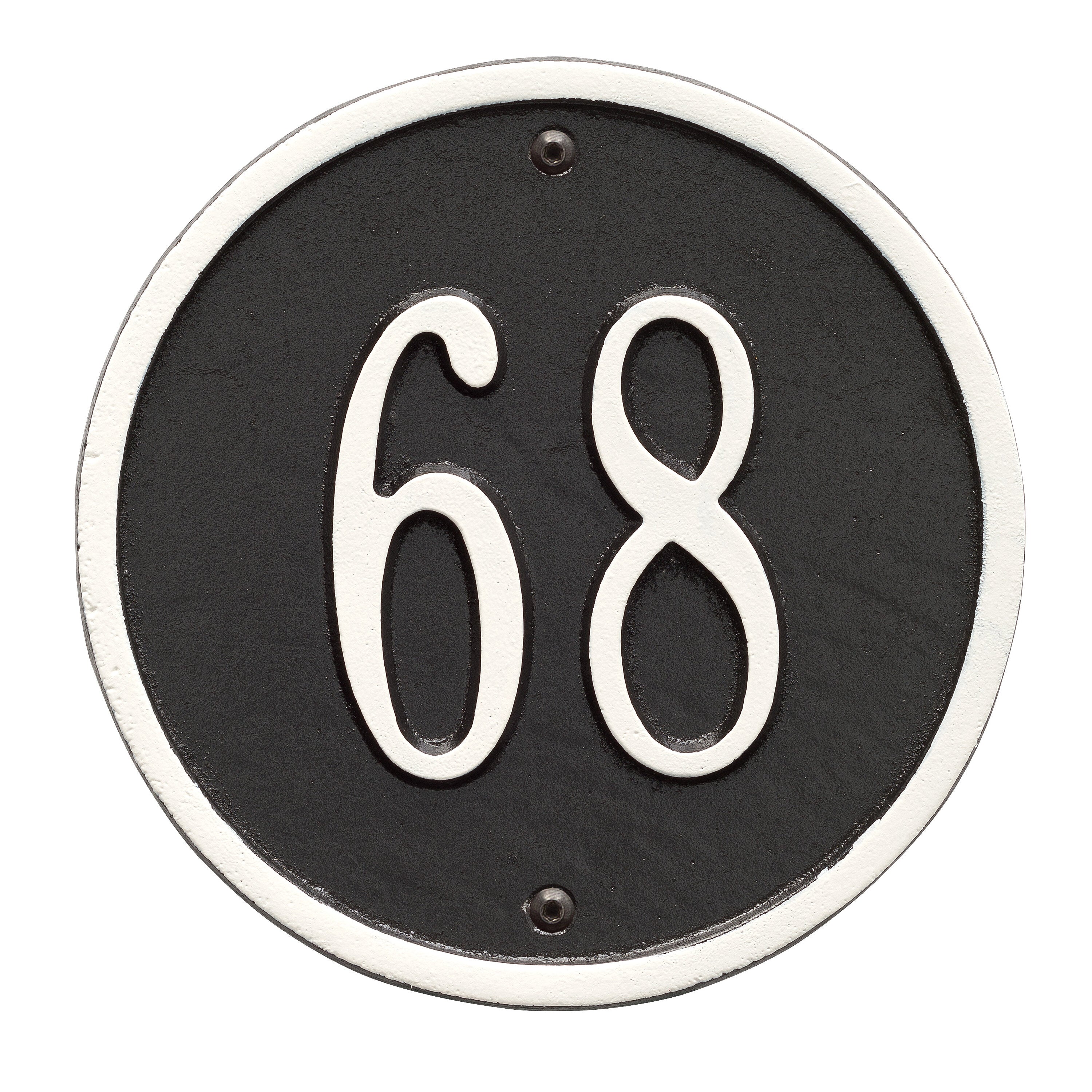 6" Diameter Round Wall Address Plaque