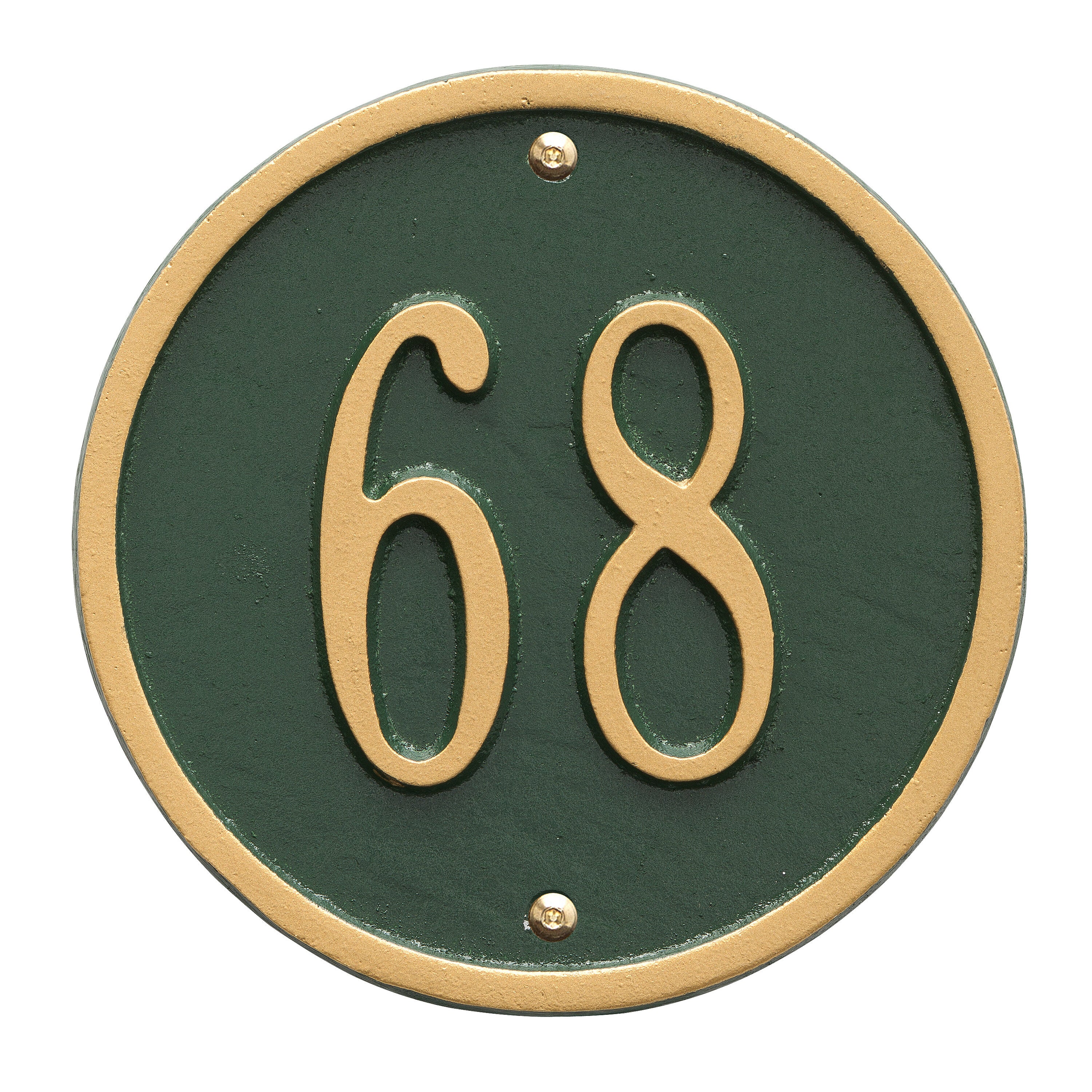6" Diameter Round Wall Address Plaque