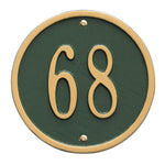 6" Diameter Round Wall Address Plaque