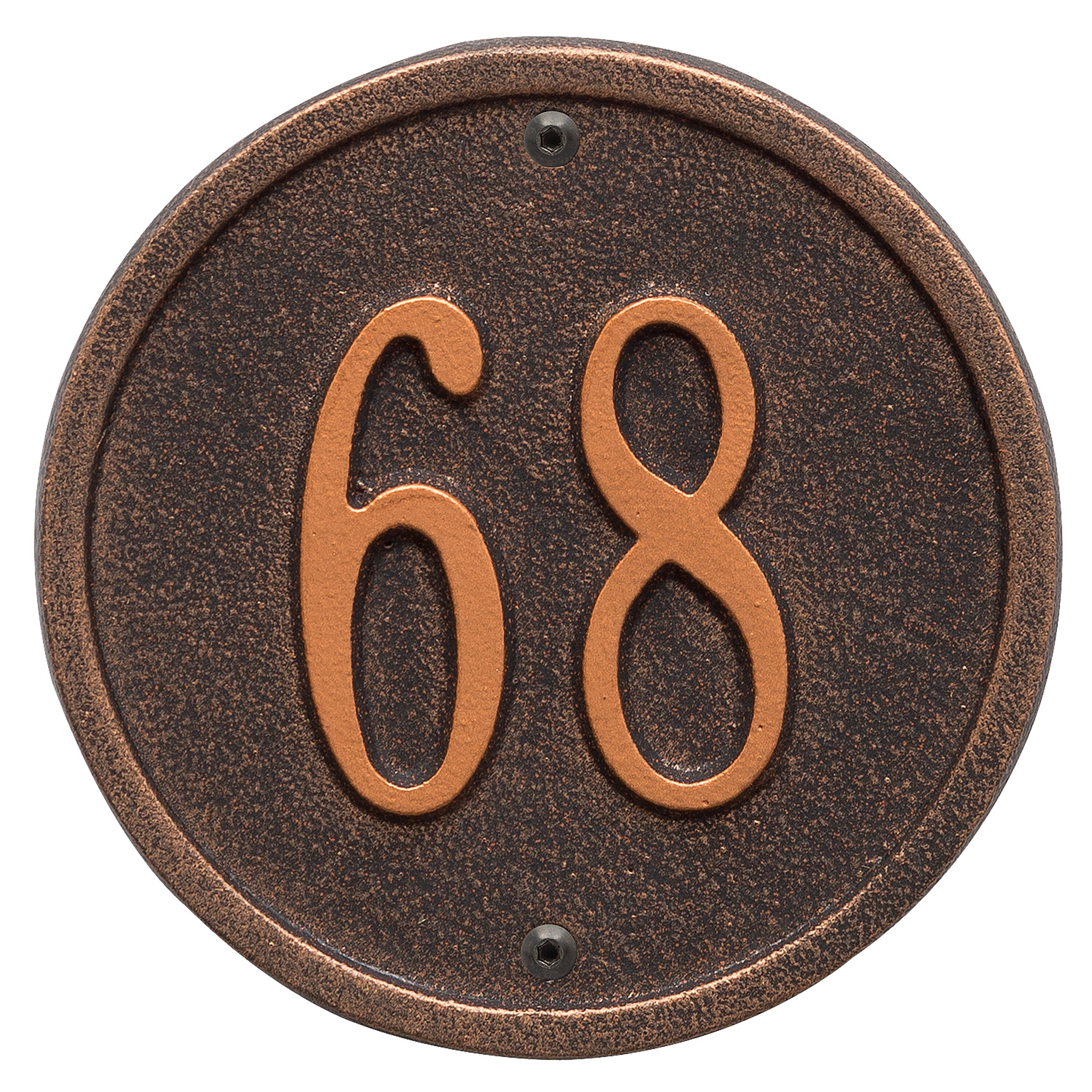 6" Diameter Round Wall Address Plaque