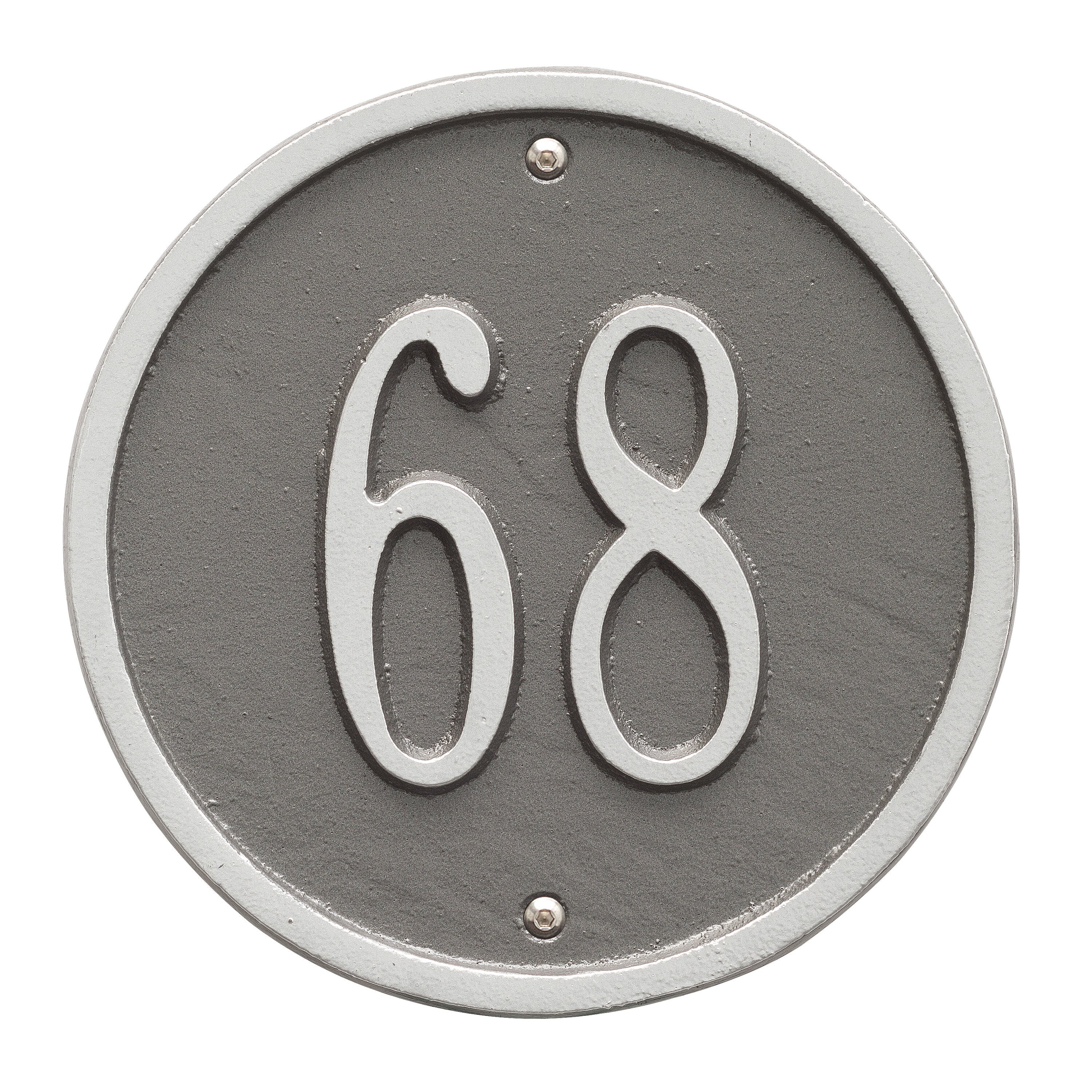 6" Diameter Round Wall Address Plaque