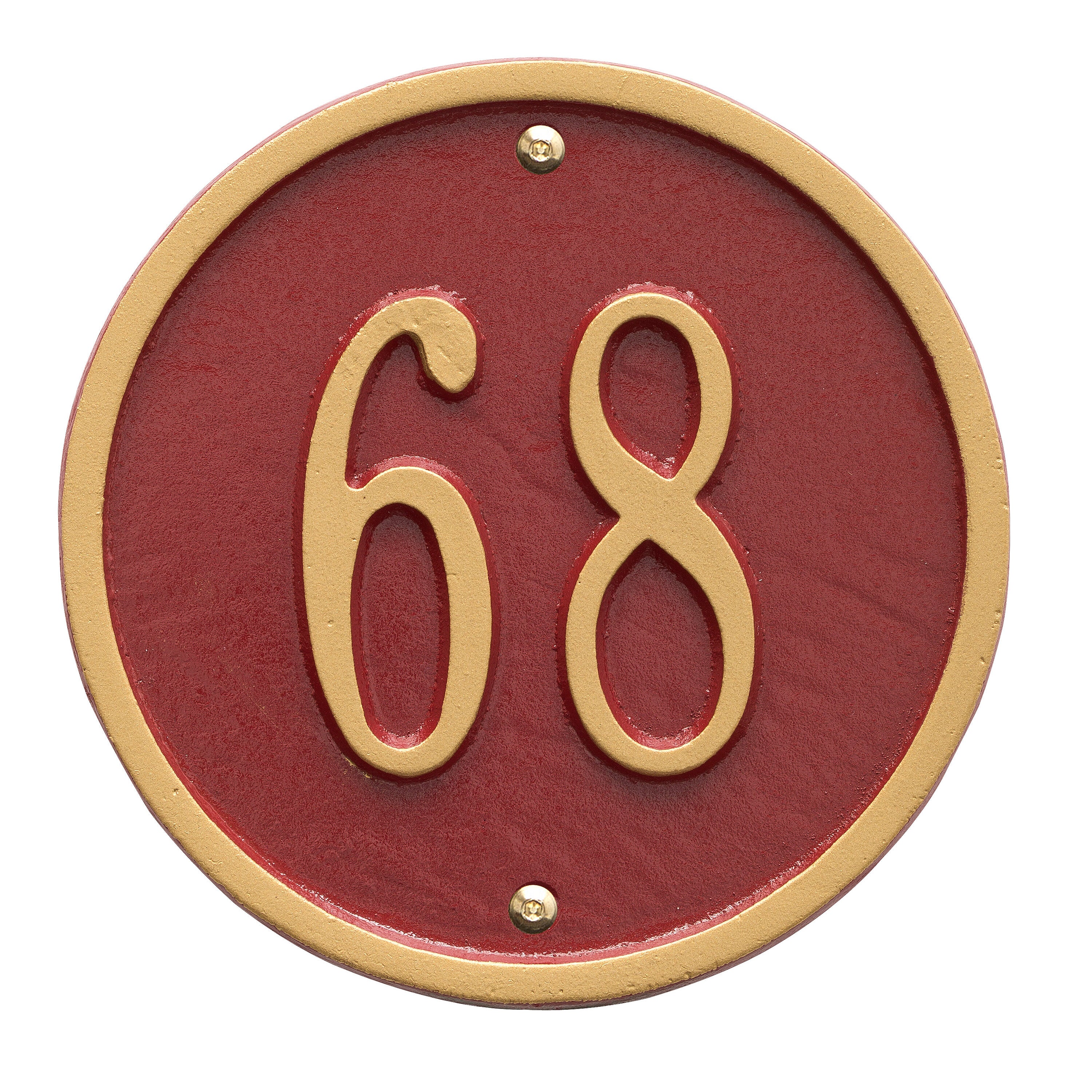 6" Diameter Round Wall Address Plaque
