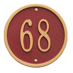 6" Diameter Round Wall Address Plaque