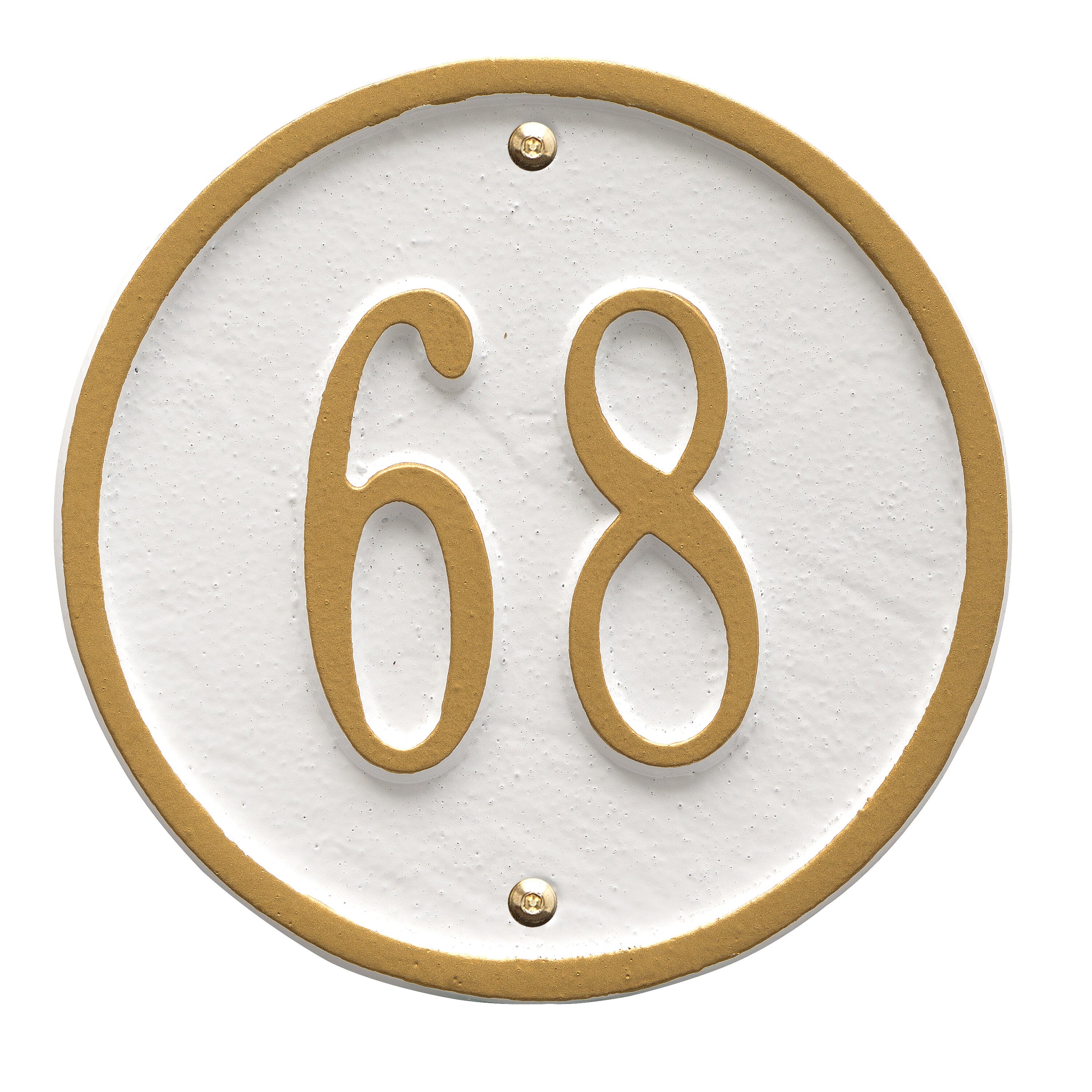 6" Diameter Round Wall Address Plaque