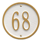 6" Diameter Round Wall Address Plaque