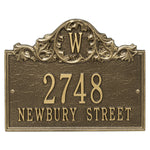 Acanthus Monogram Wall Address Plaque