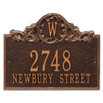 Acanthus Monogram Wall Address Plaque