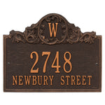 Acanthus Monogram Wall Address Plaque