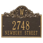 Acanthus Monogram Wall Address Plaque