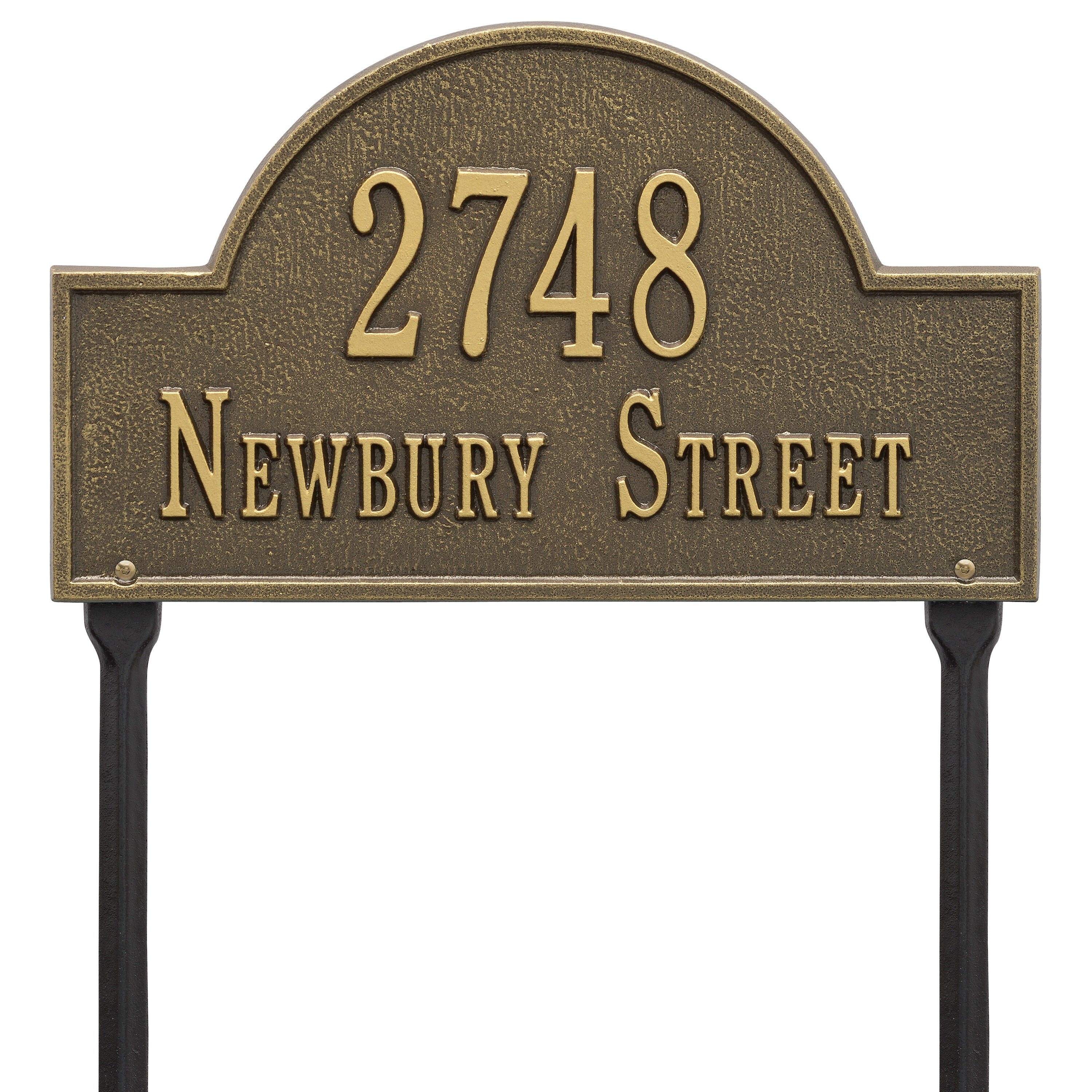Arch Marker Standard Lawn Address Plaque