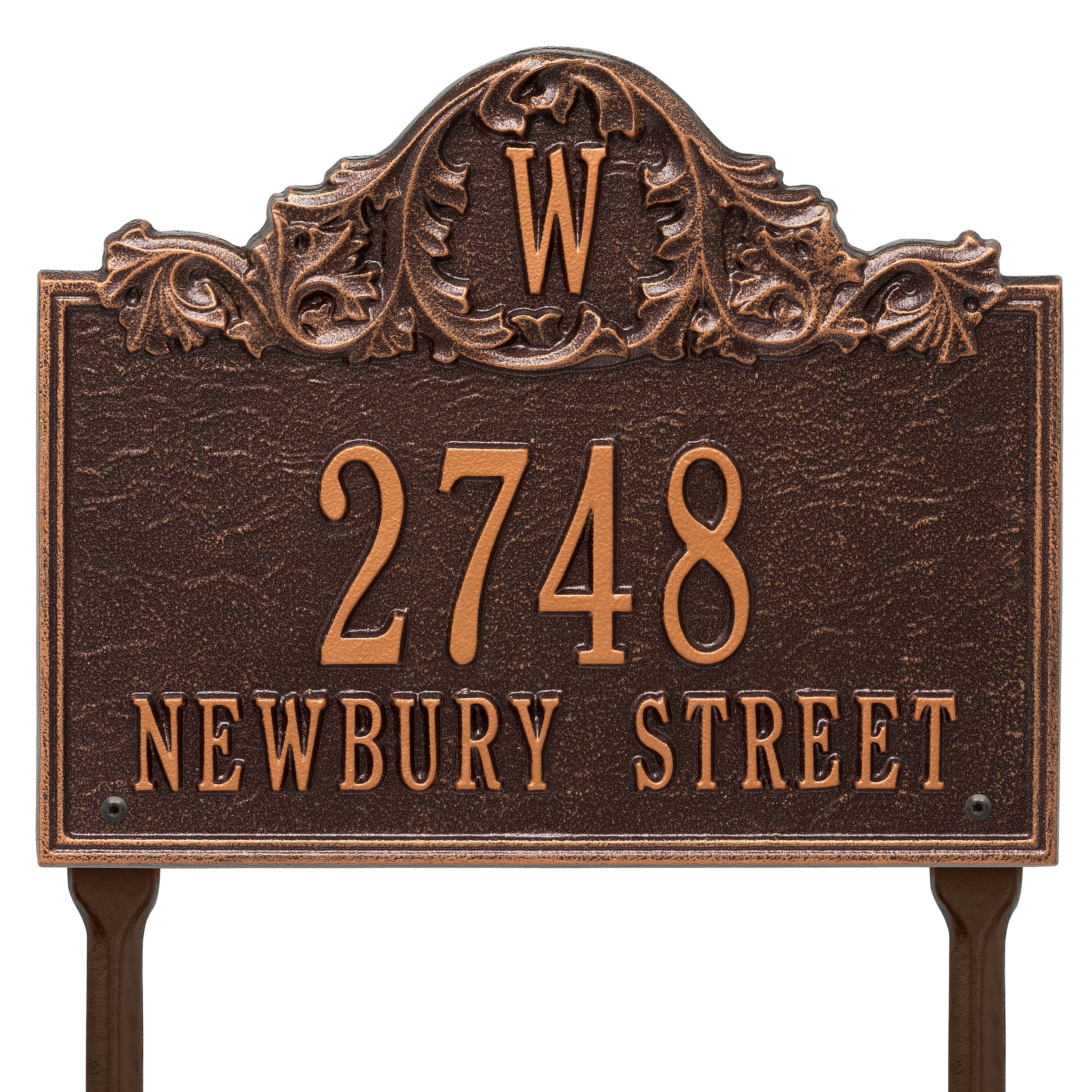 Acanthus Monogram Lawn Address Plaque