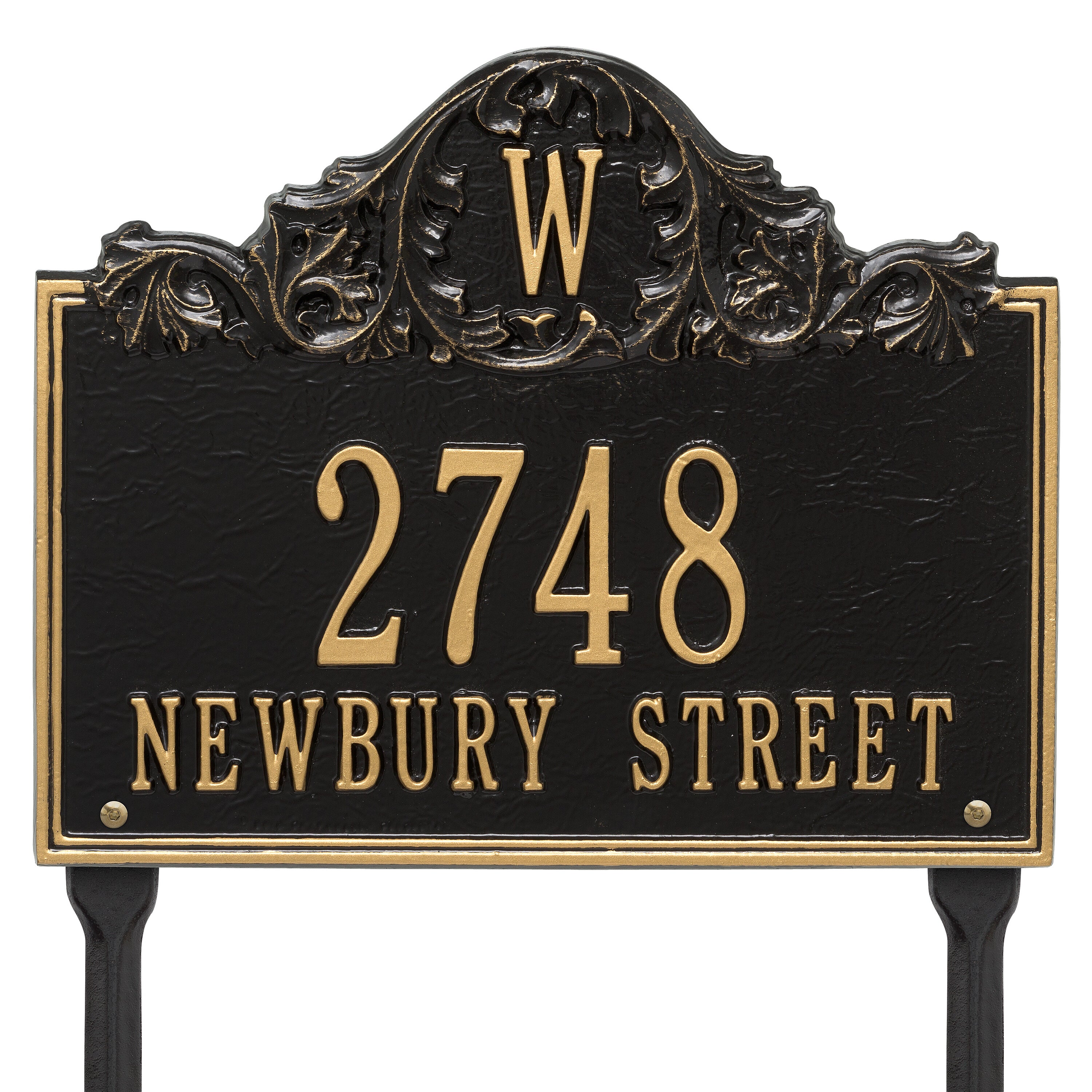 Acanthus Monogram Lawn Address Plaque