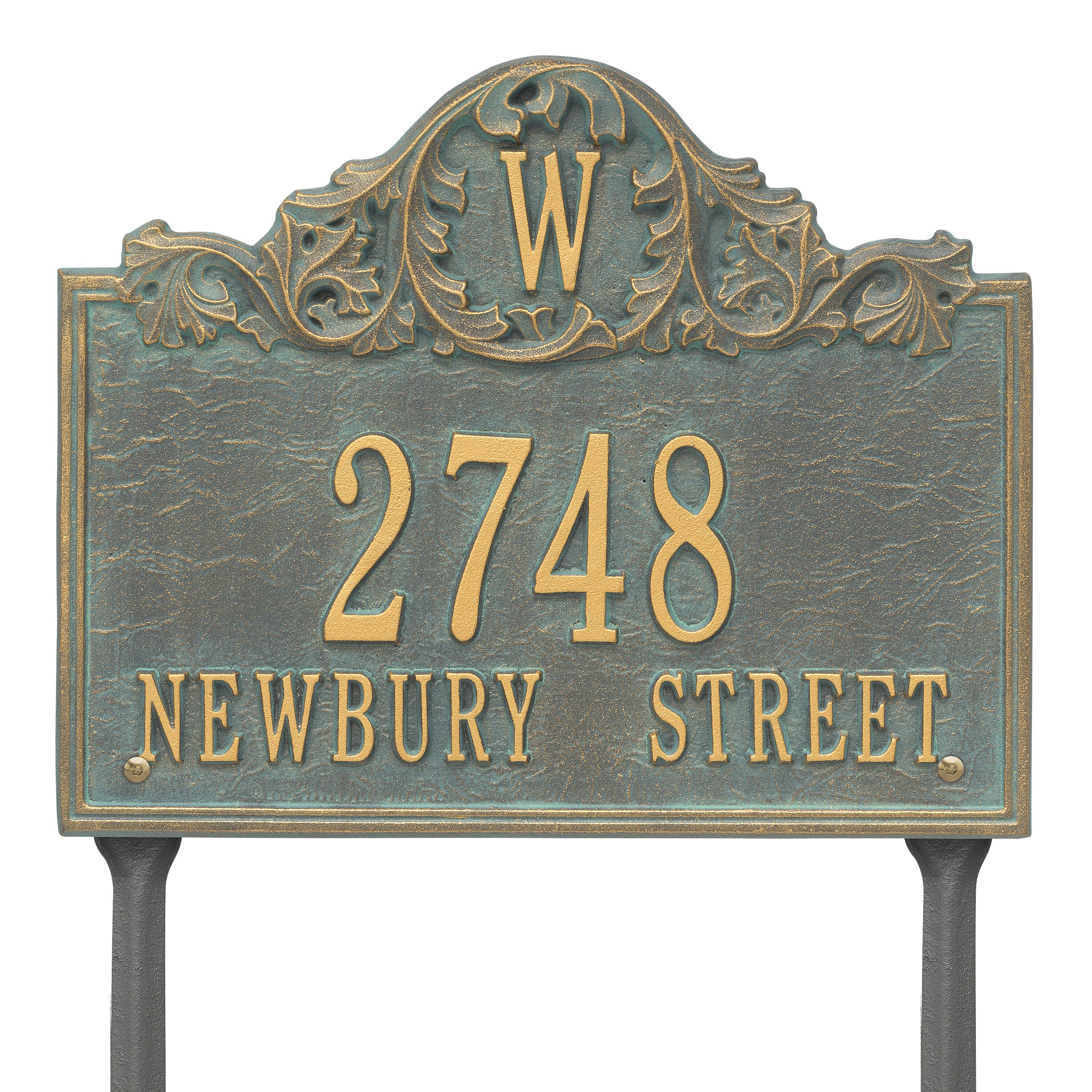 Acanthus Monogram Lawn Address Plaque