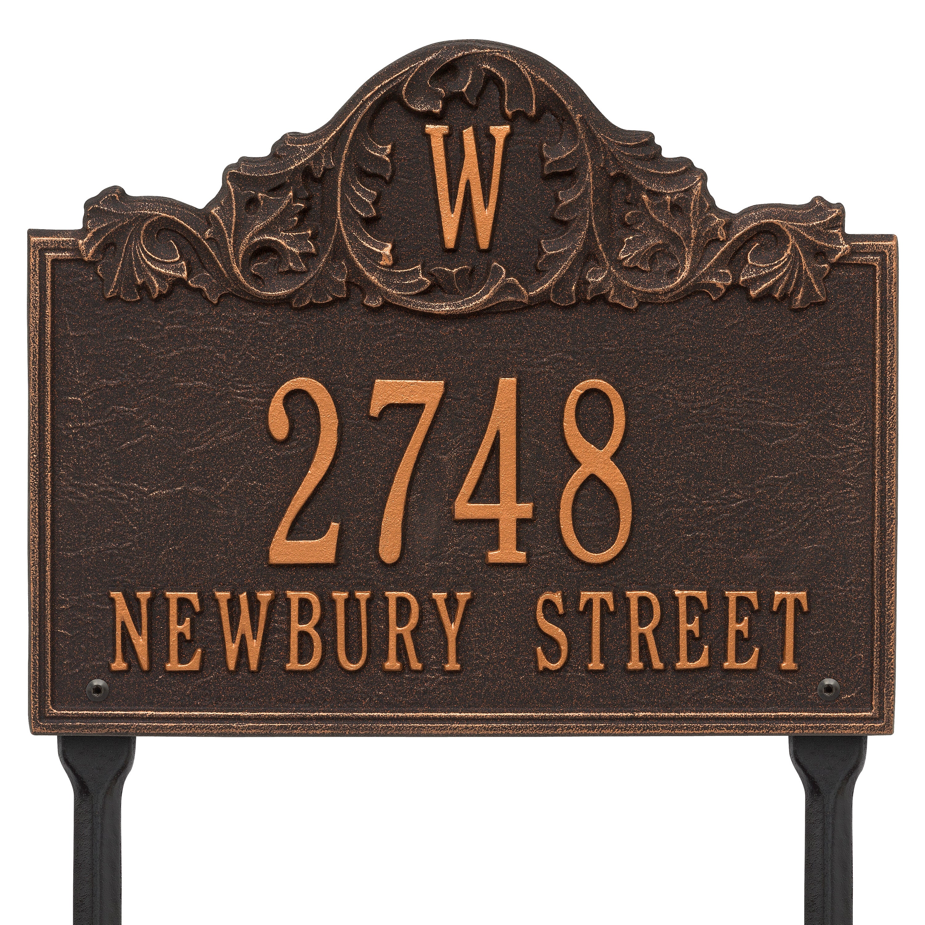 Acanthus Monogram Lawn Address Plaque