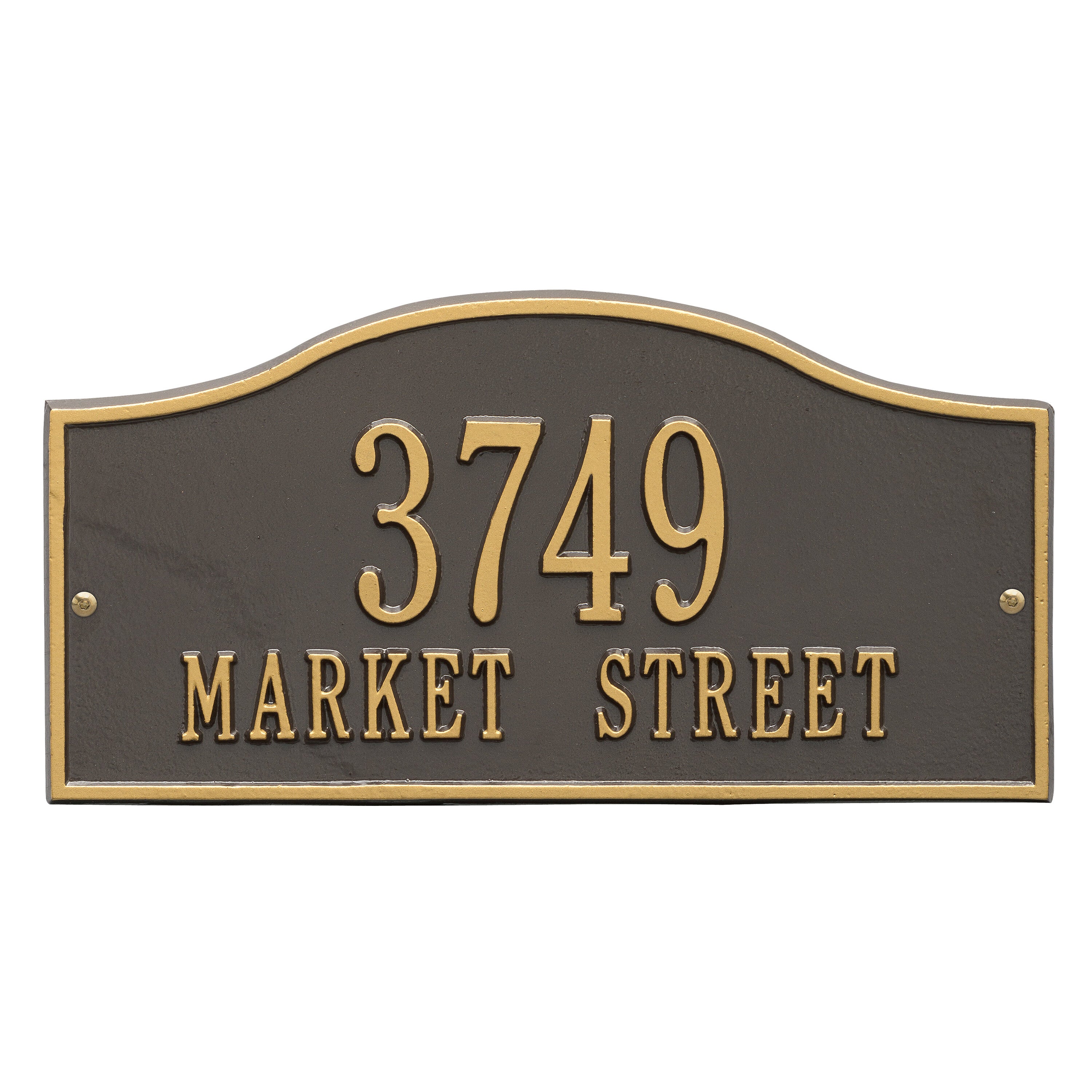 Rolling Hills Standard Wall Address Plaque