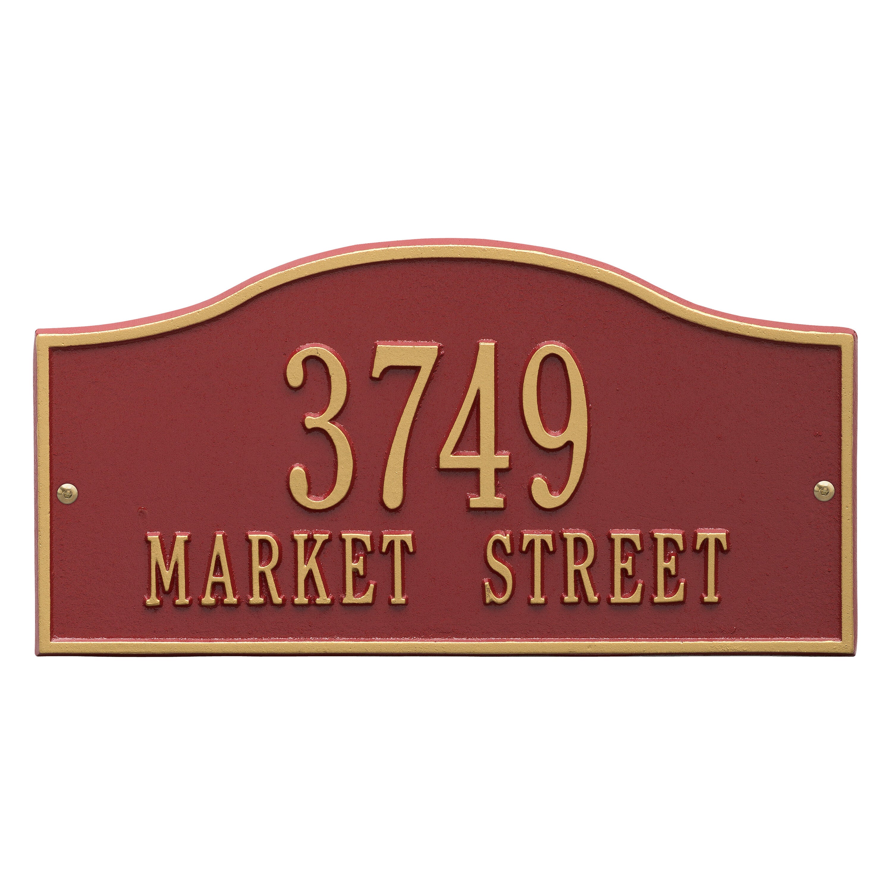Rolling Hills Standard Wall Address Plaque