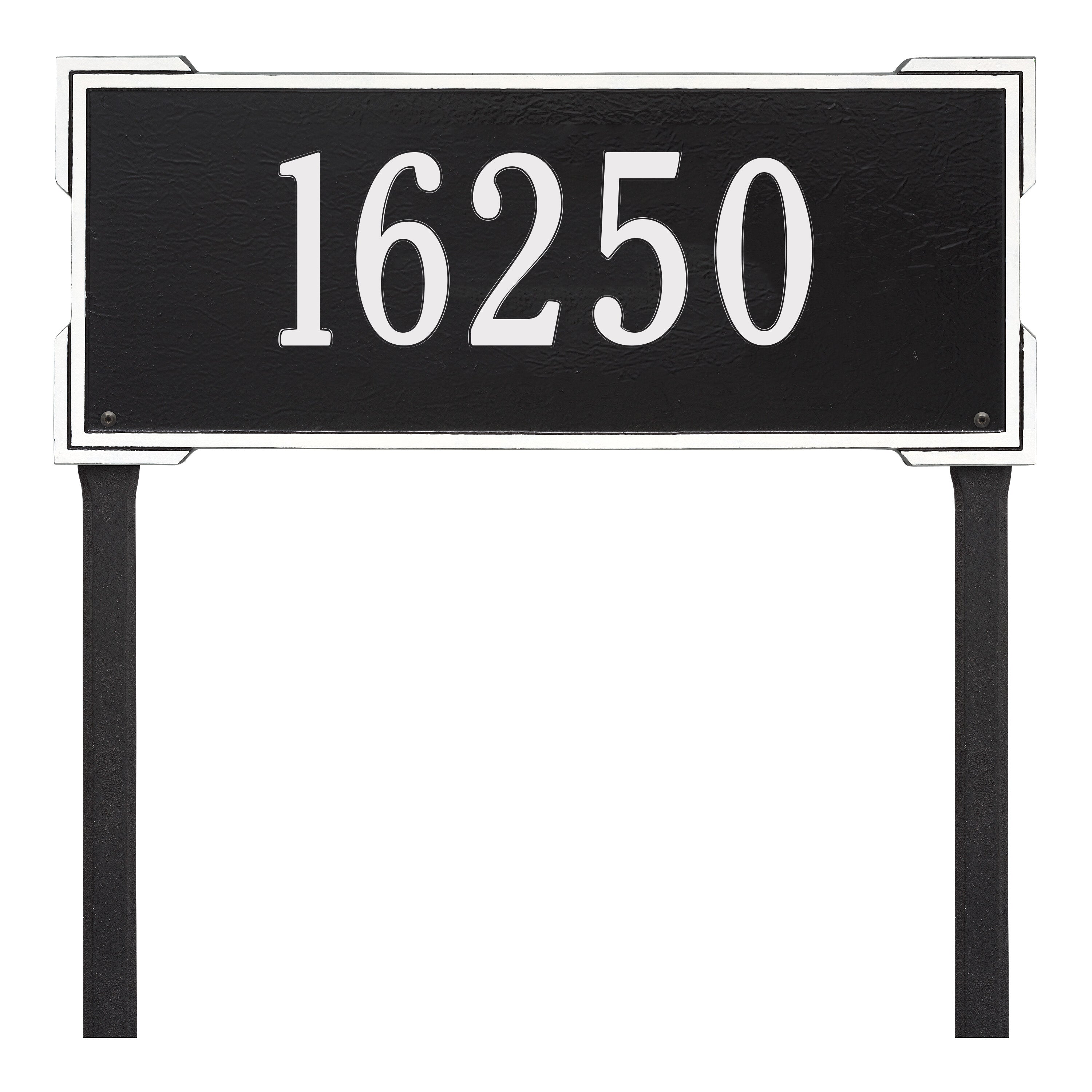 Roanoke Estate Lawn Address Plaque