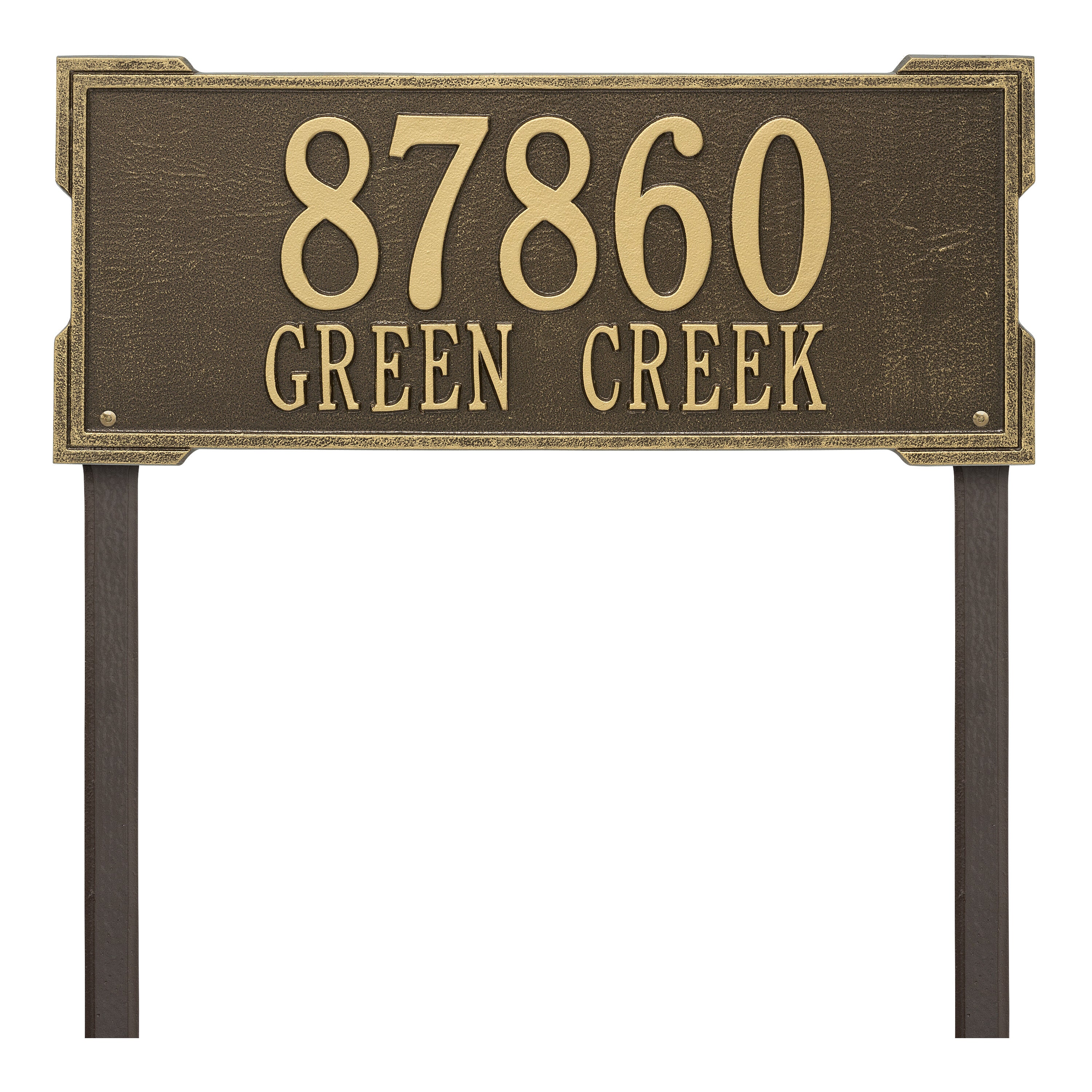 Roanoke Estate Lawn Address Plaque