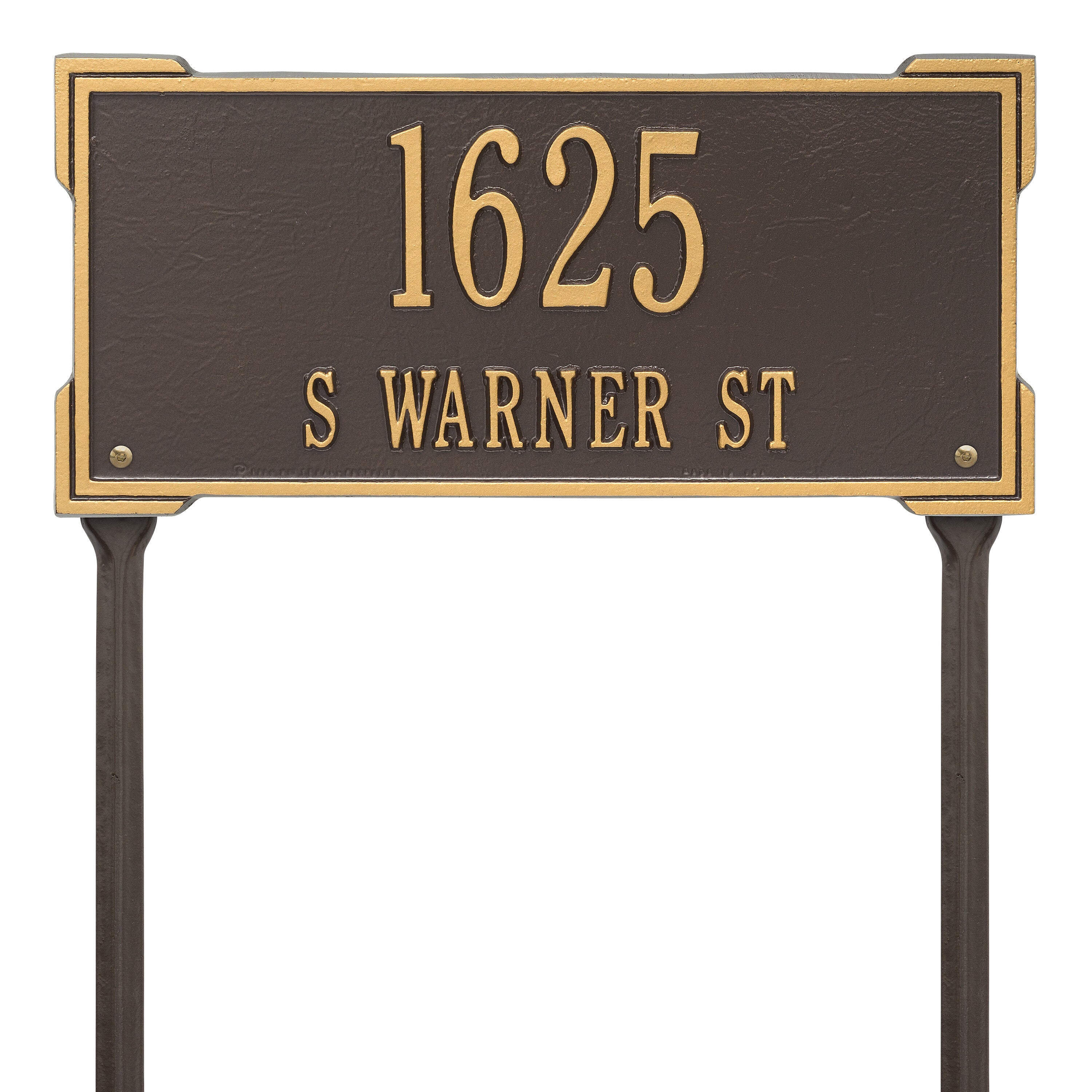 Roanoke Standard Lawn Address Plaque