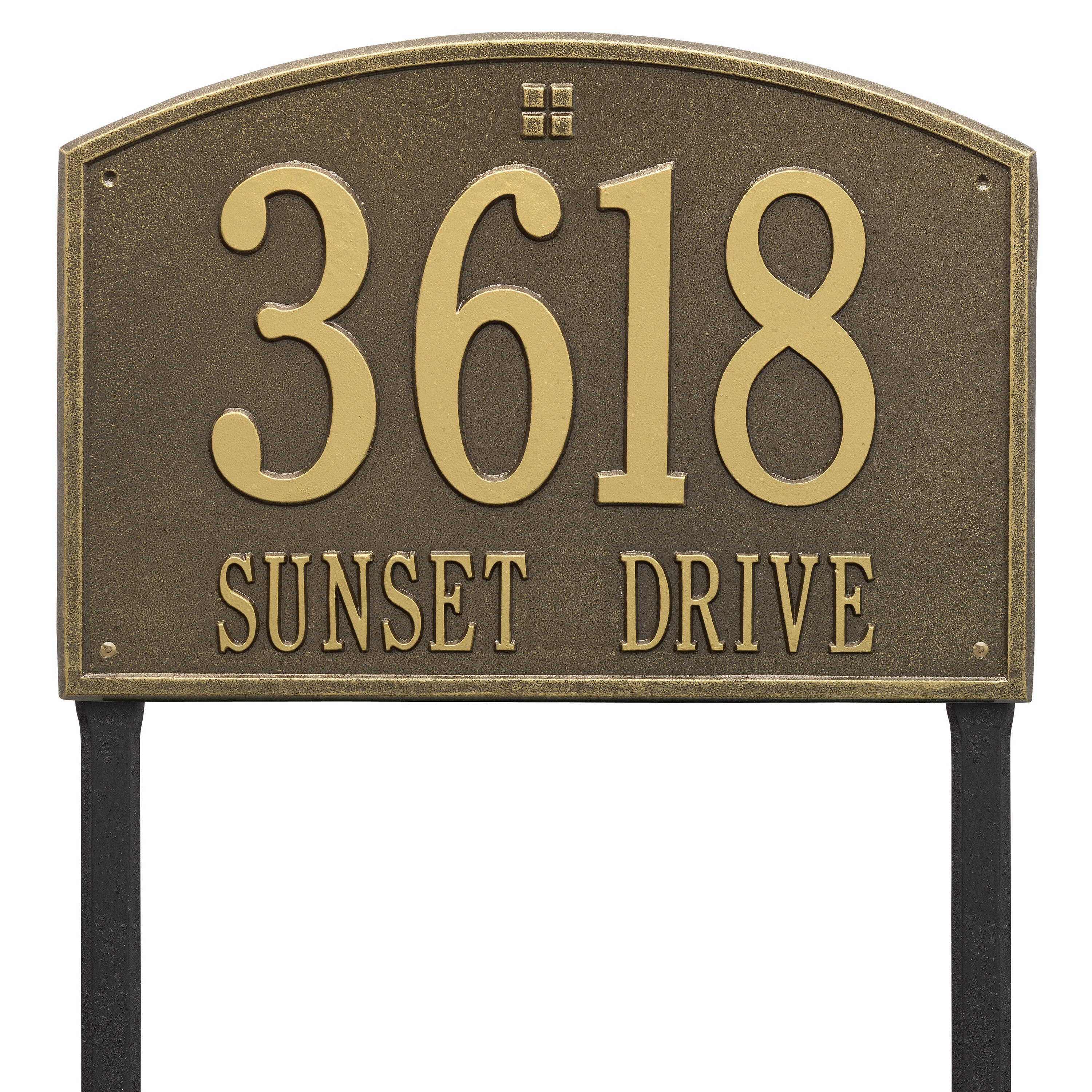 Cape Charles Estate Lawn Address Plaque