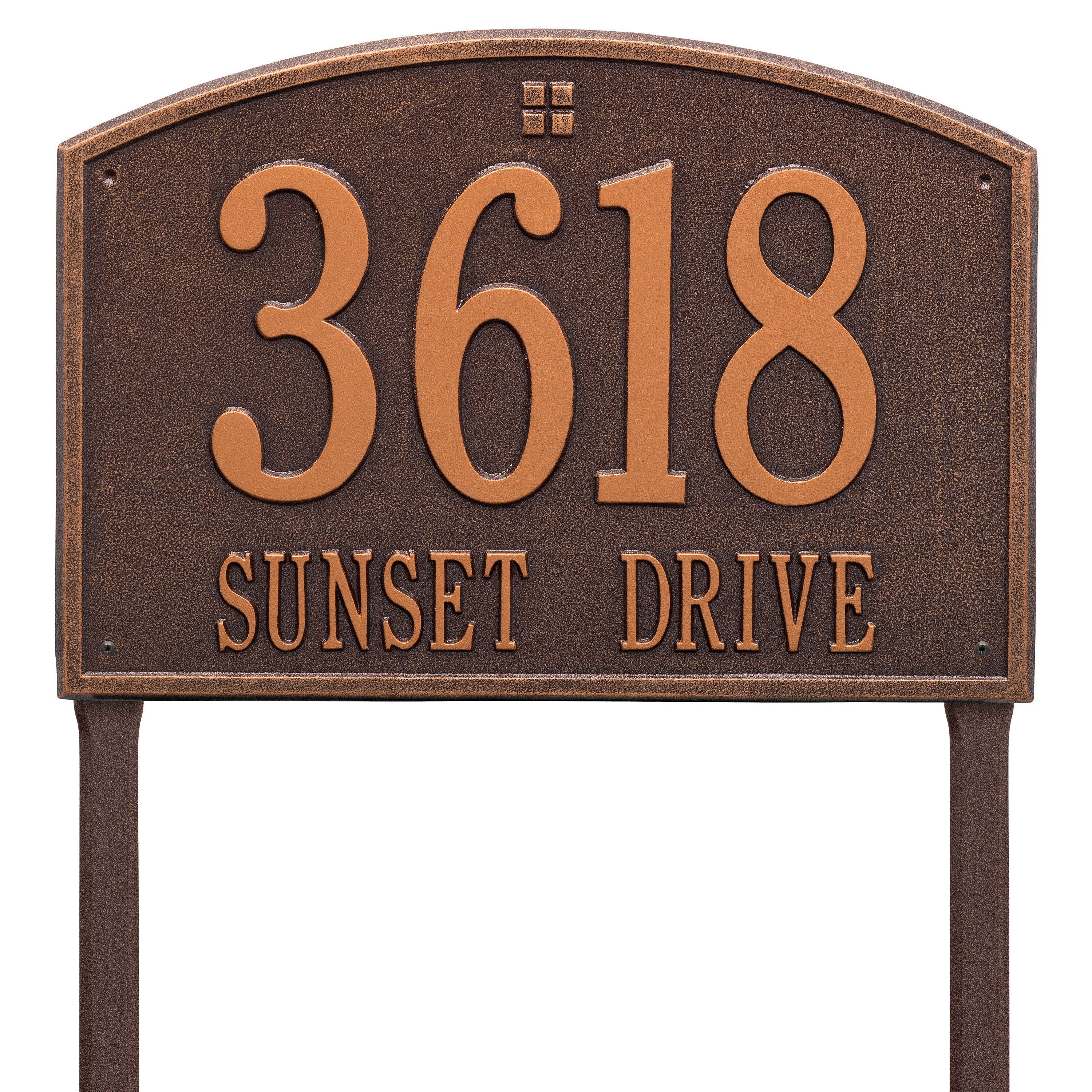 Cape Charles Estate Lawn Address Plaque
