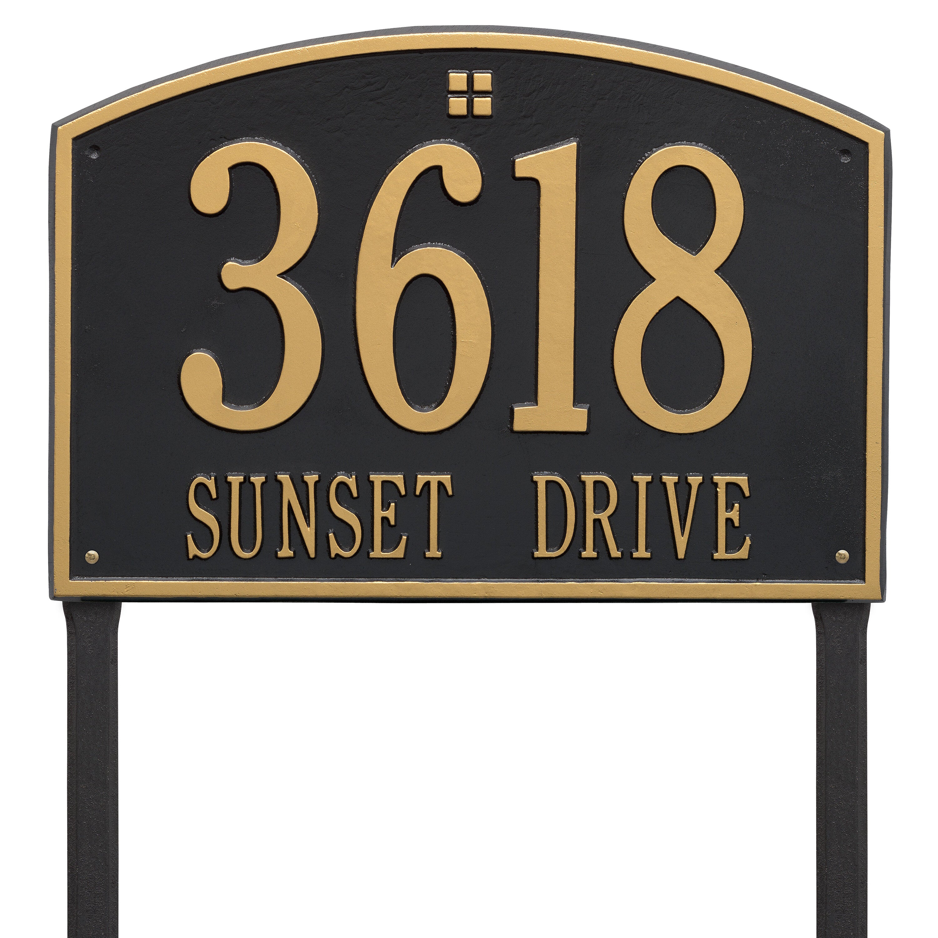 Cape Charles Estate Lawn Address Plaque