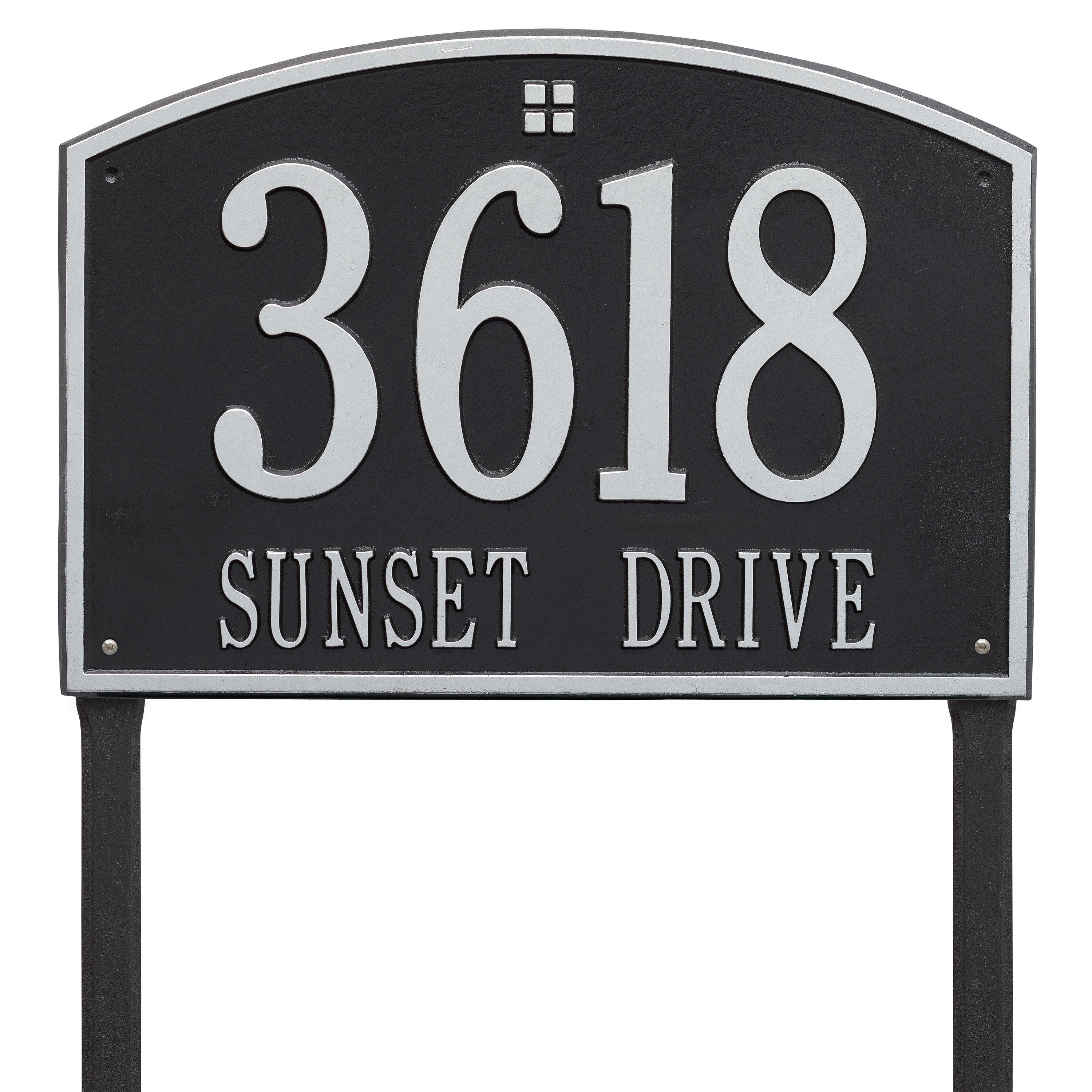 Cape Charles Estate Lawn Address Plaque