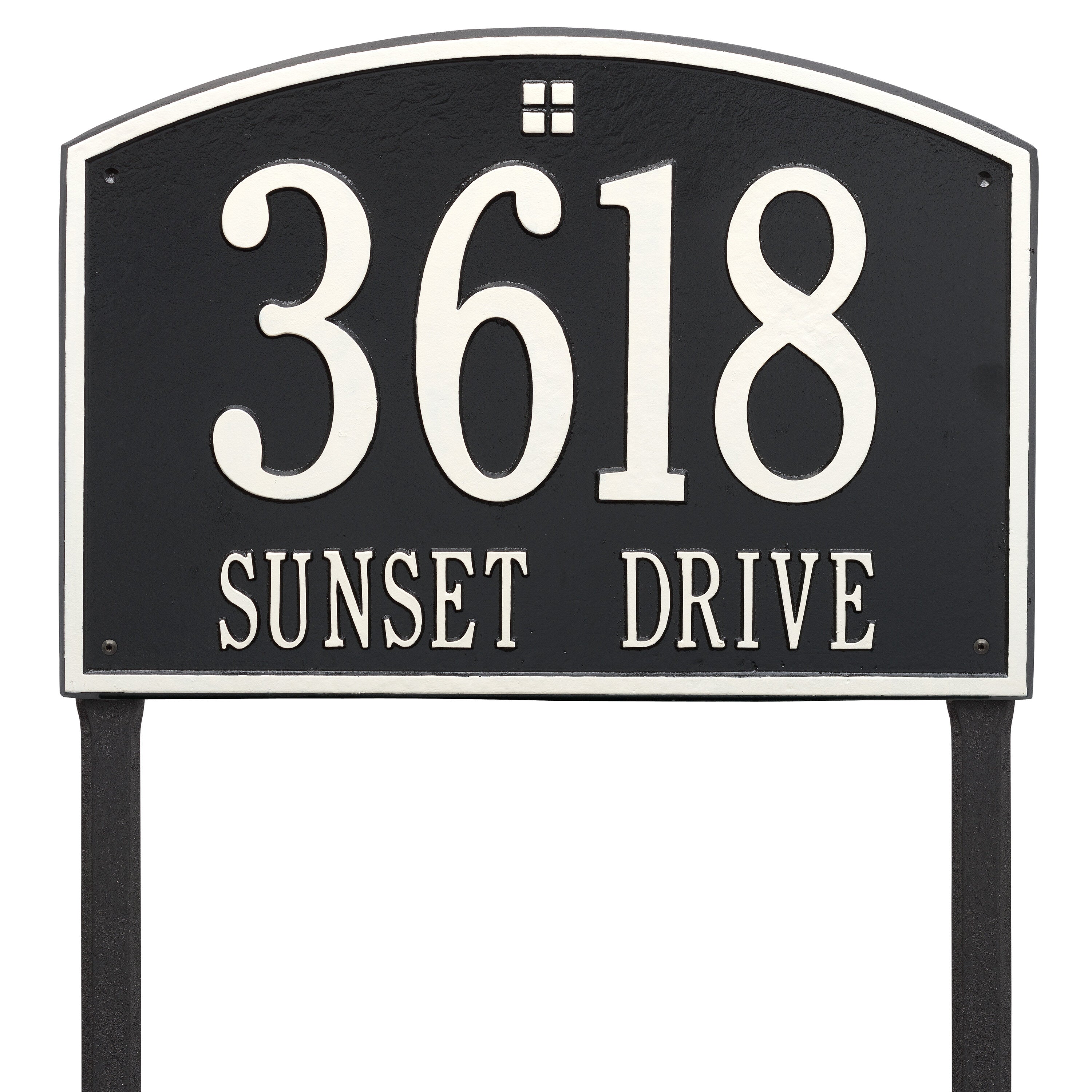 Cape Charles Estate Lawn Address Plaque