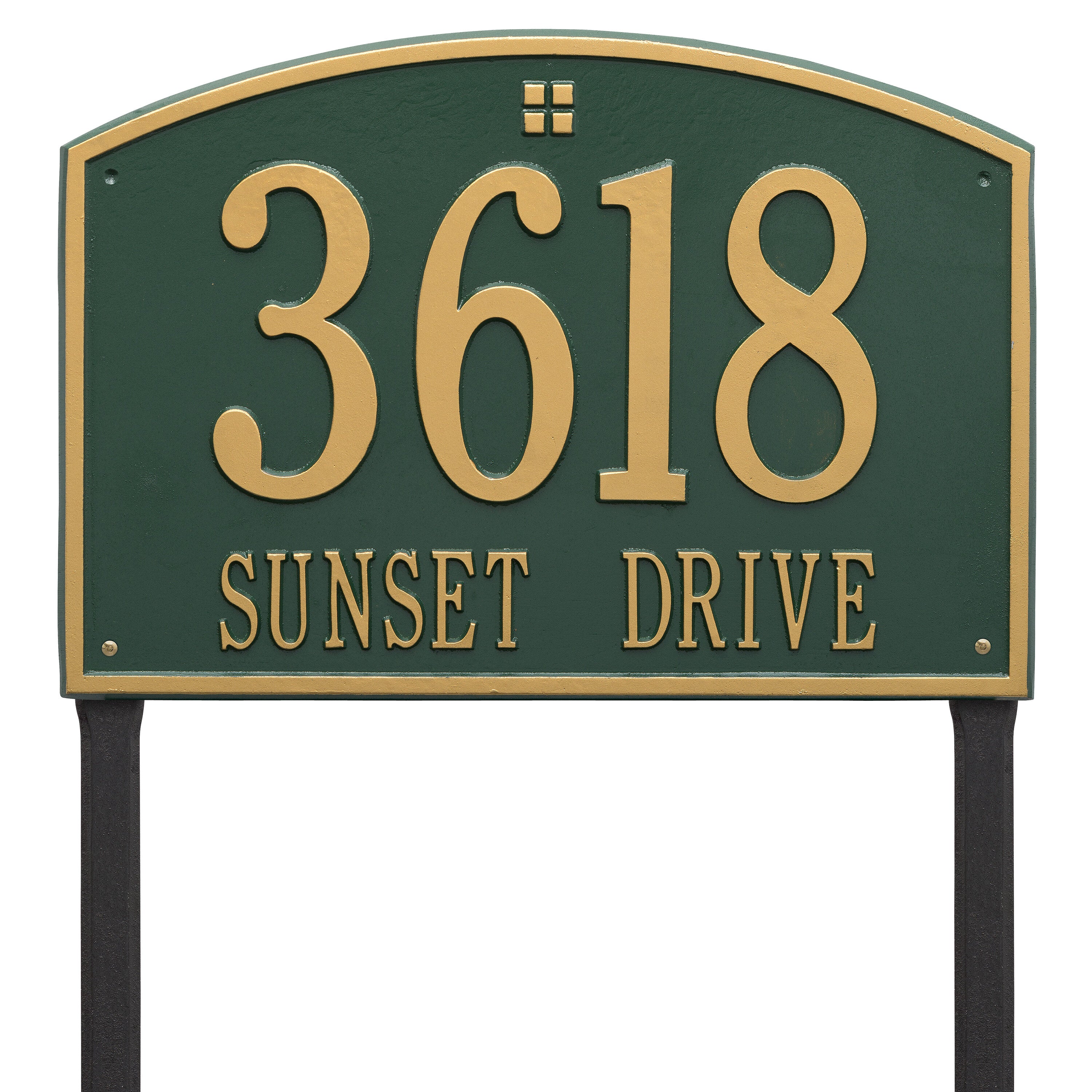 Cape Charles Estate Lawn Address Plaque