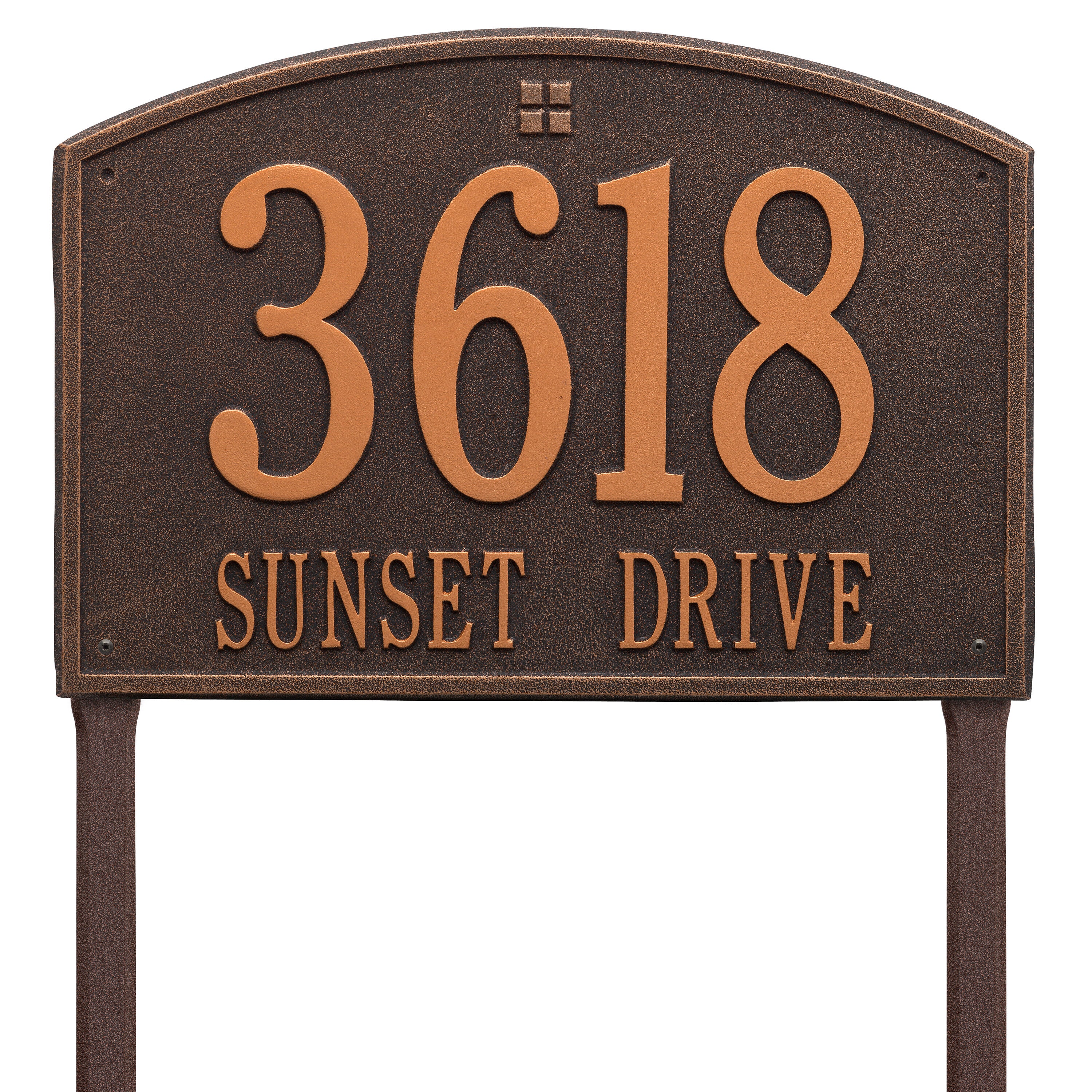 Cape Charles Estate Lawn Address Plaque