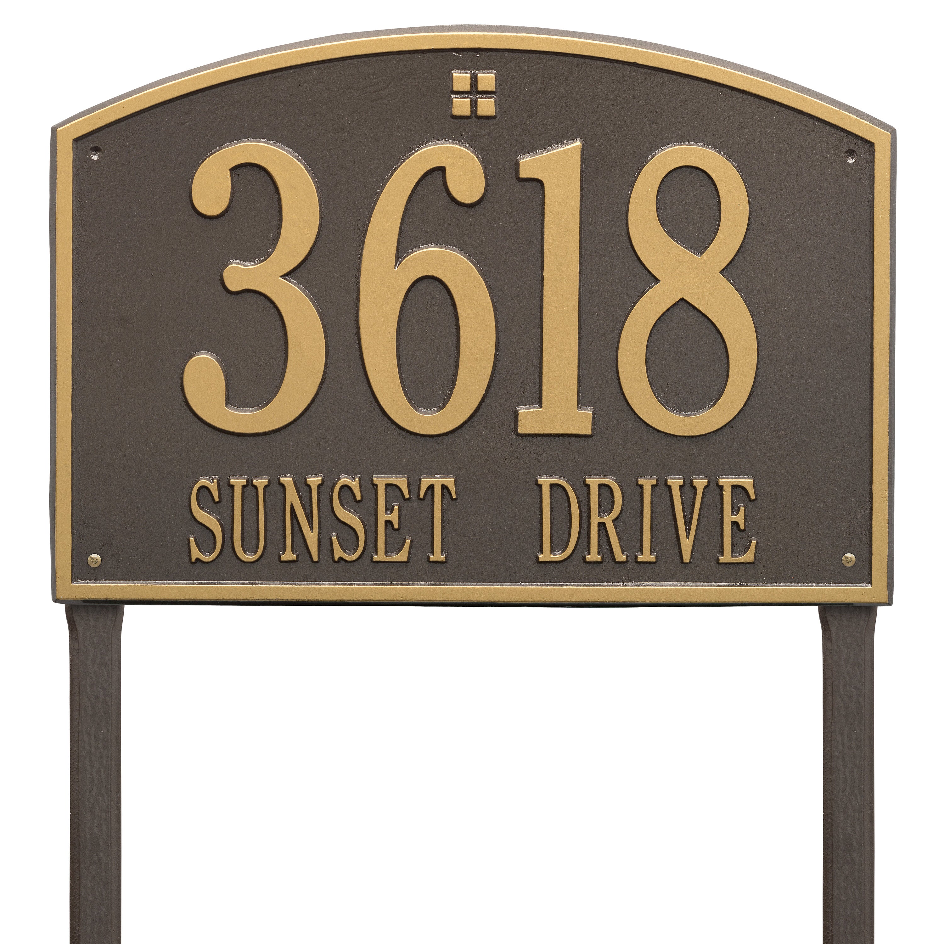 Cape Charles Estate Lawn Address Plaque